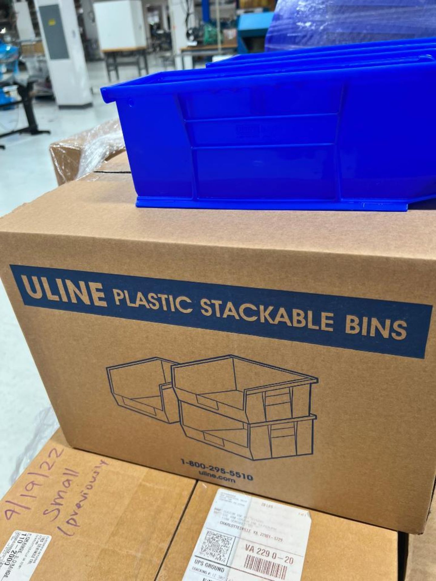 Uline Plastic Shelf Bins In Assorted Sizes - Image 2 of 3