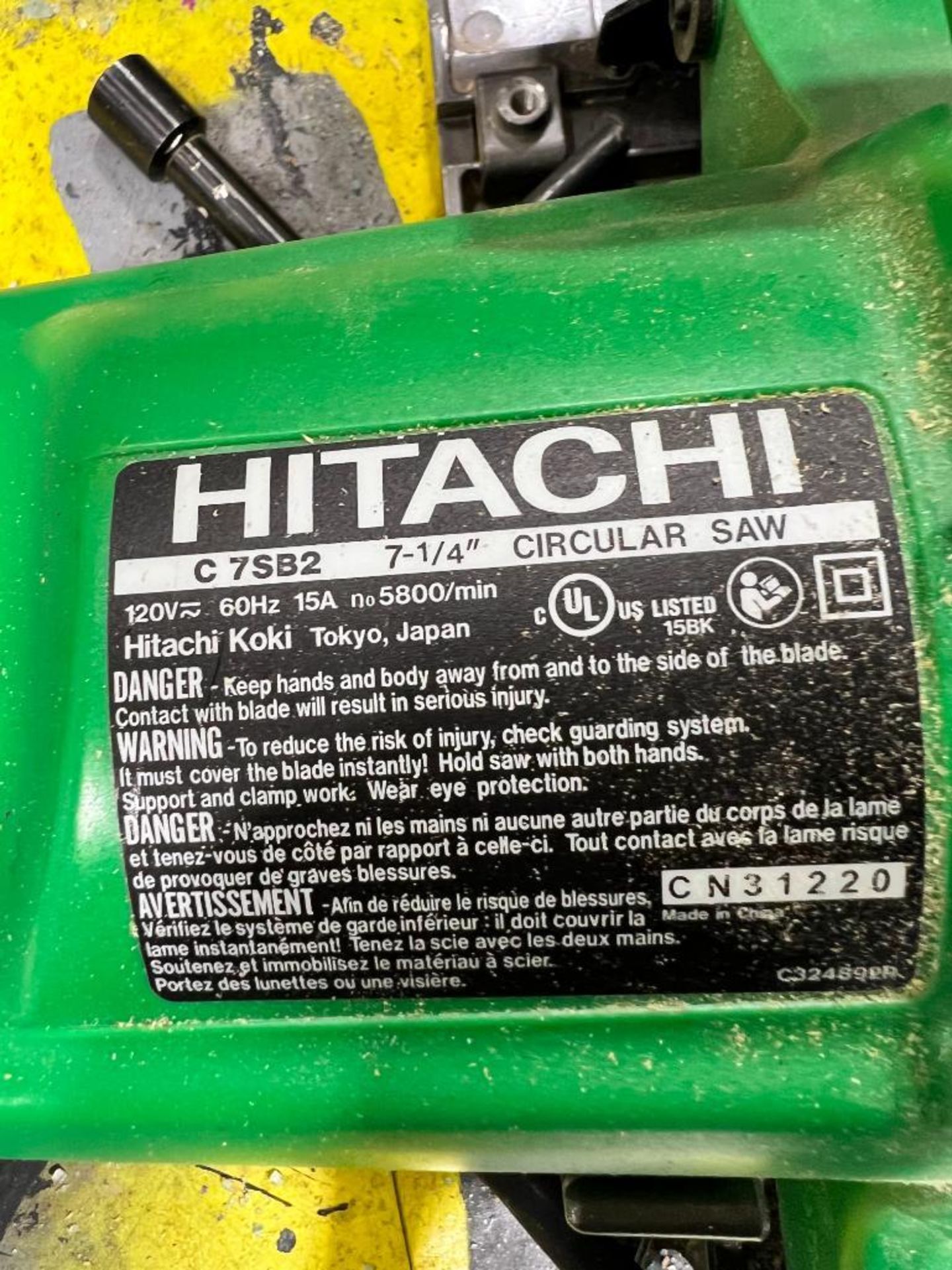 Hitachi 7-1/4 " Electric Circular Saw, Model C7SB2 - Image 3 of 3