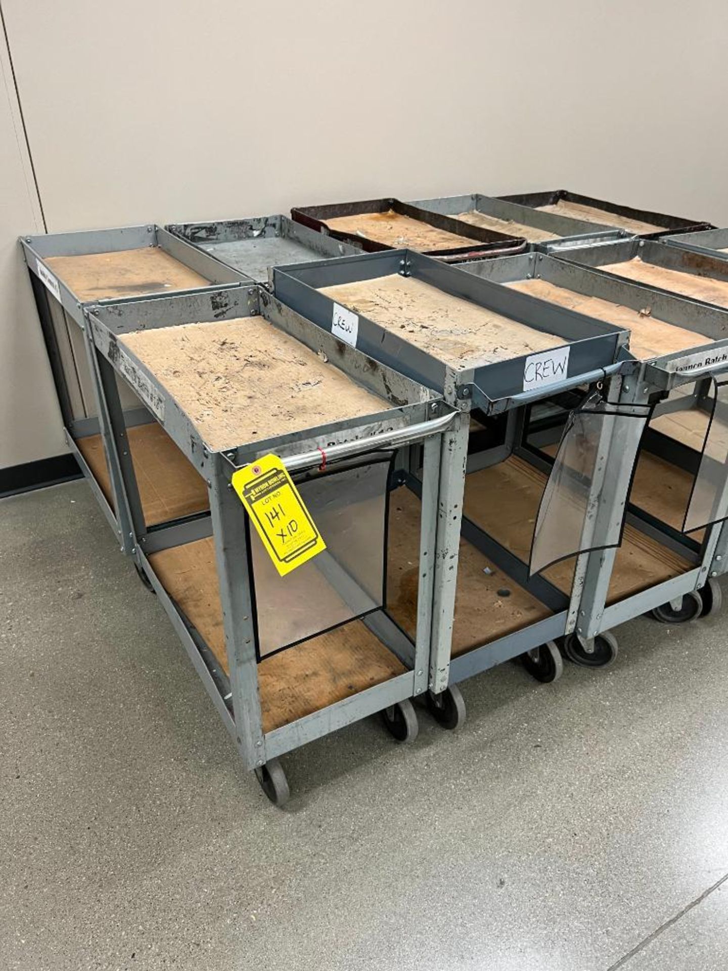 (10x) Rolling Material Carts, 2'6" X 1'4" - Image 2 of 2