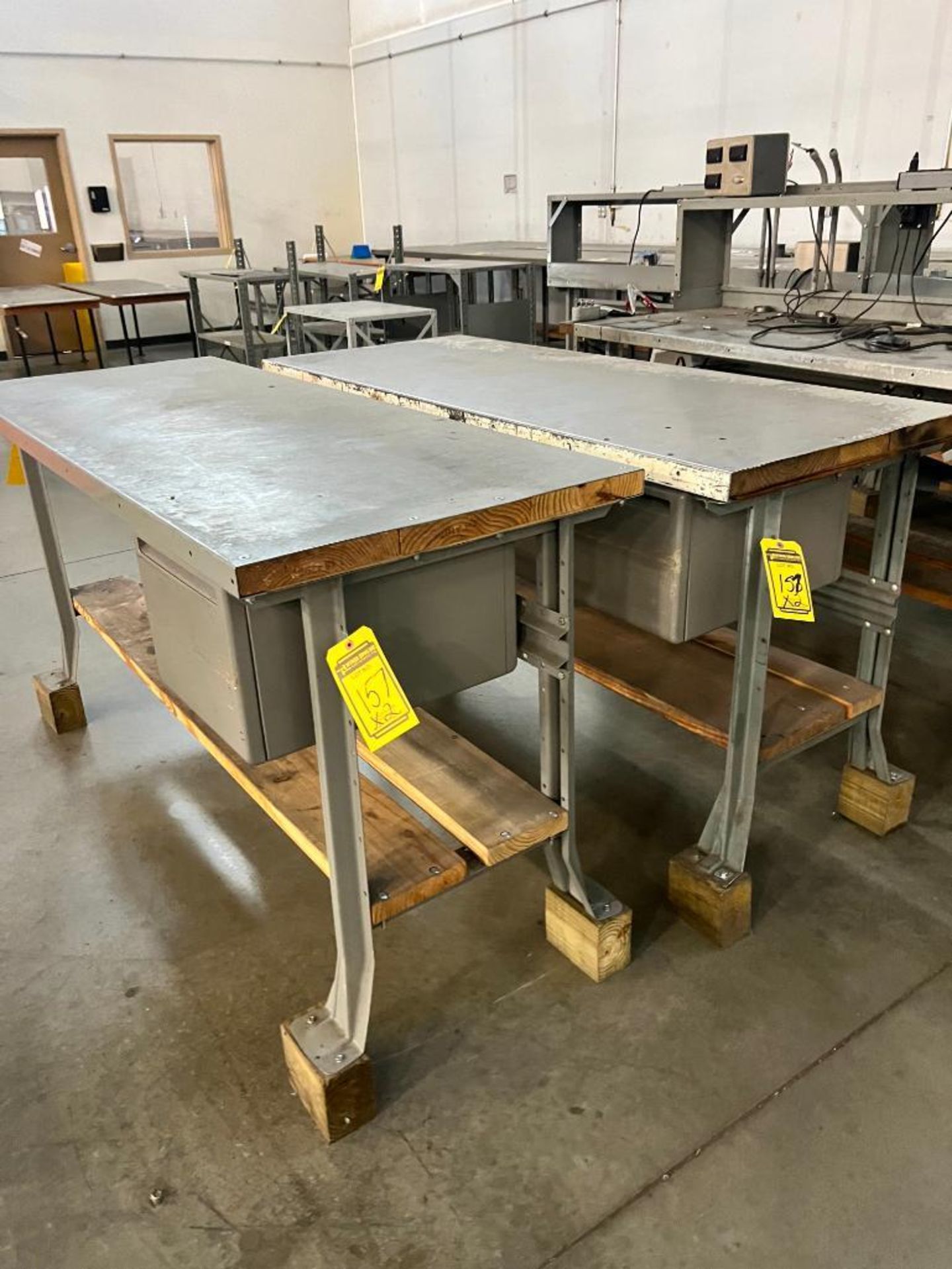 (2x) Workbenches, 6' X 2' 4" ($25 Loading Fee will be Added to Invoice)