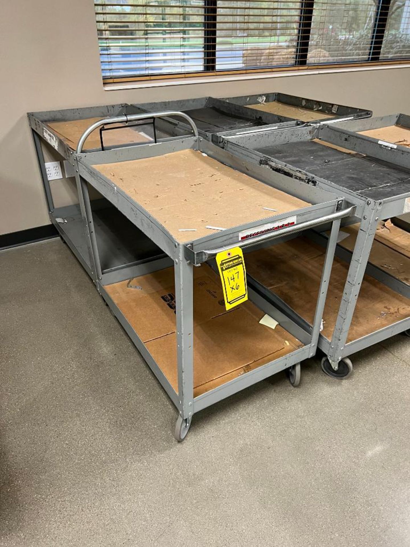 (6x) Rolling Material Carts, 2' X 3' - Image 2 of 2