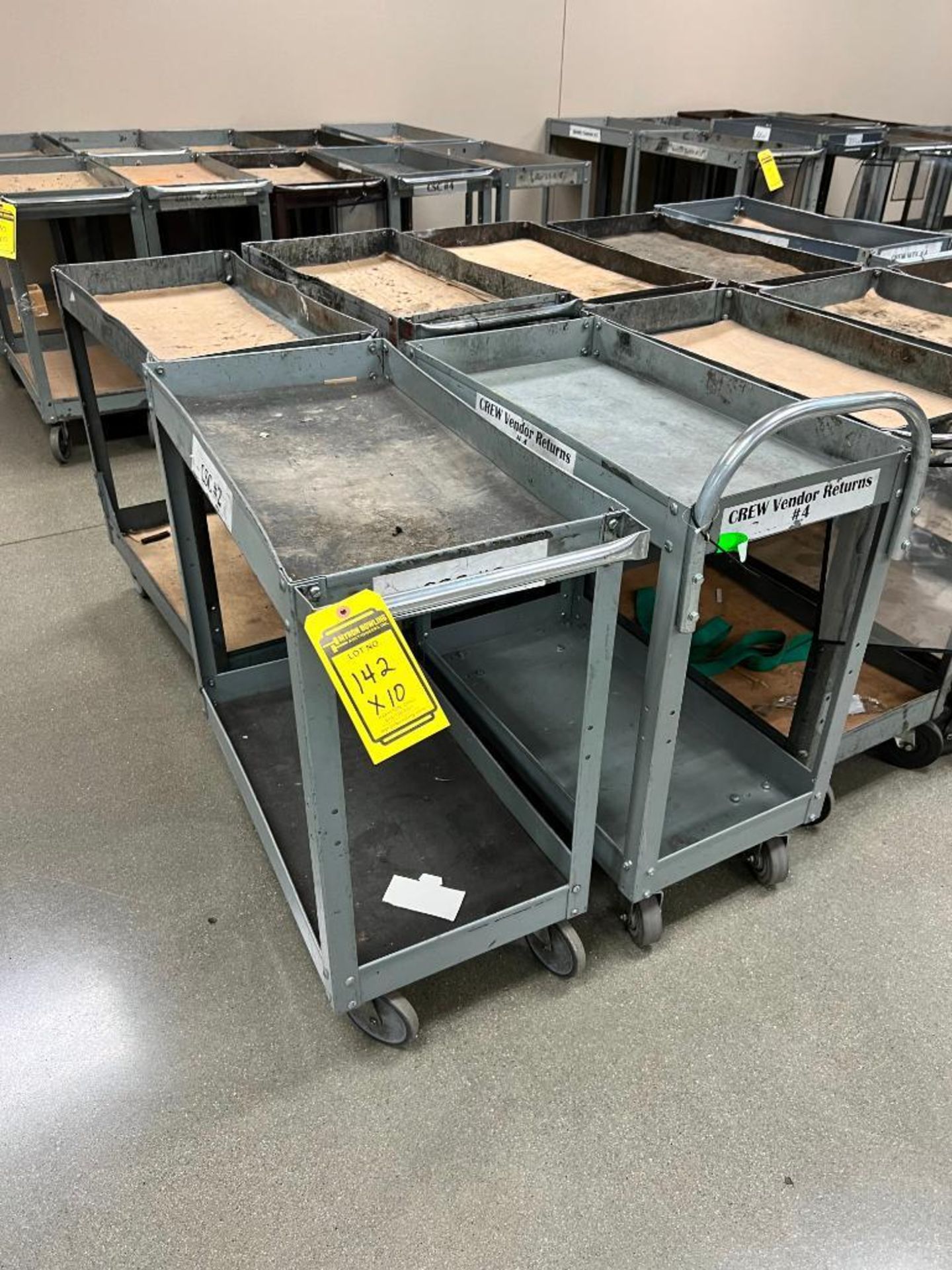 (10x) Rolling Material Carts, 2'6" X 1'4" - Image 2 of 2