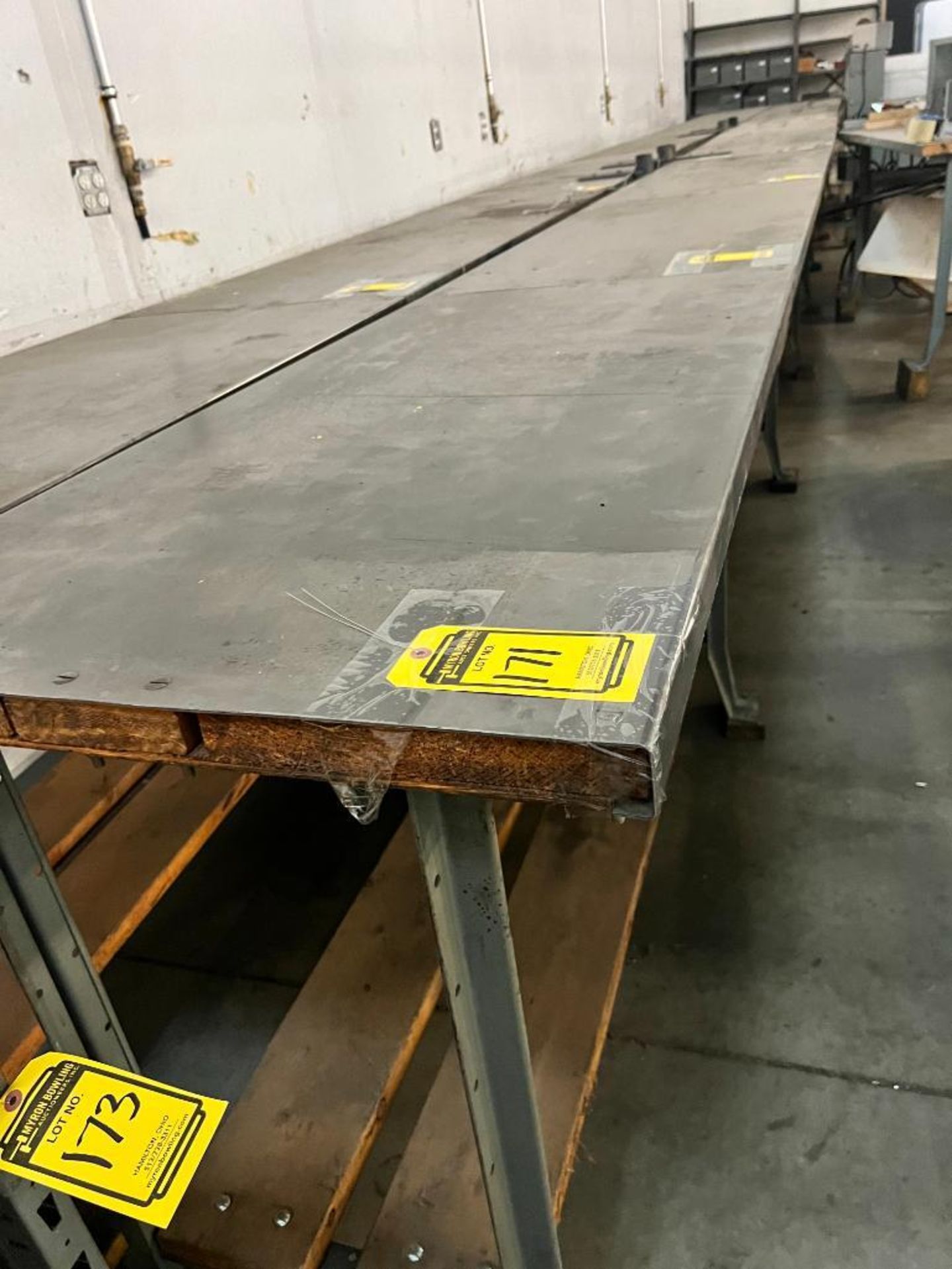 Large Work Table, 14' X 2' 5" ($50 Loading Fee will be Added to Invoice)