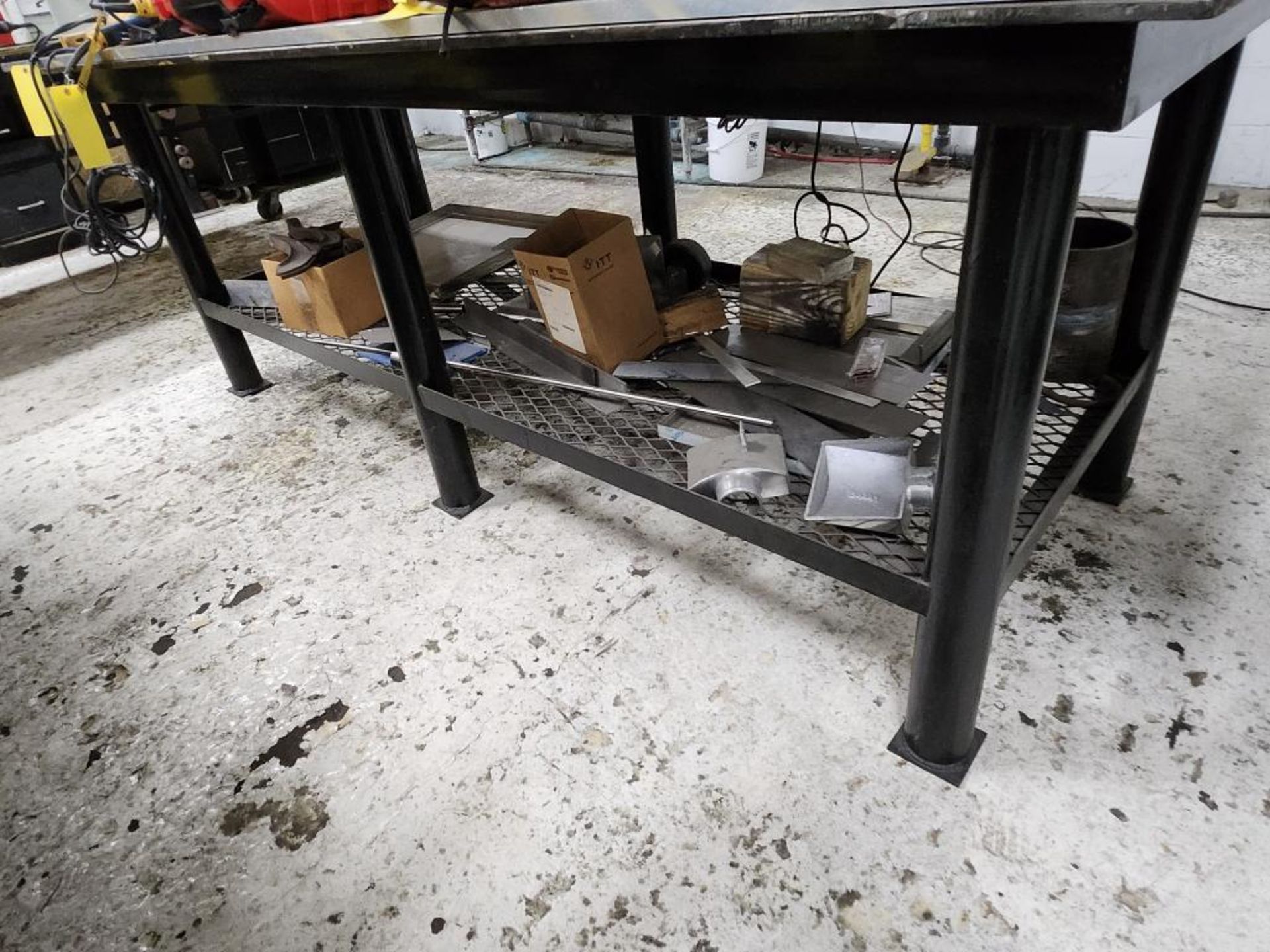 Custom Welding Table, 125" x 48" x 3/4", Aluminum Top, 96" x 48" x 36", Steel Frame, w/ Content of L