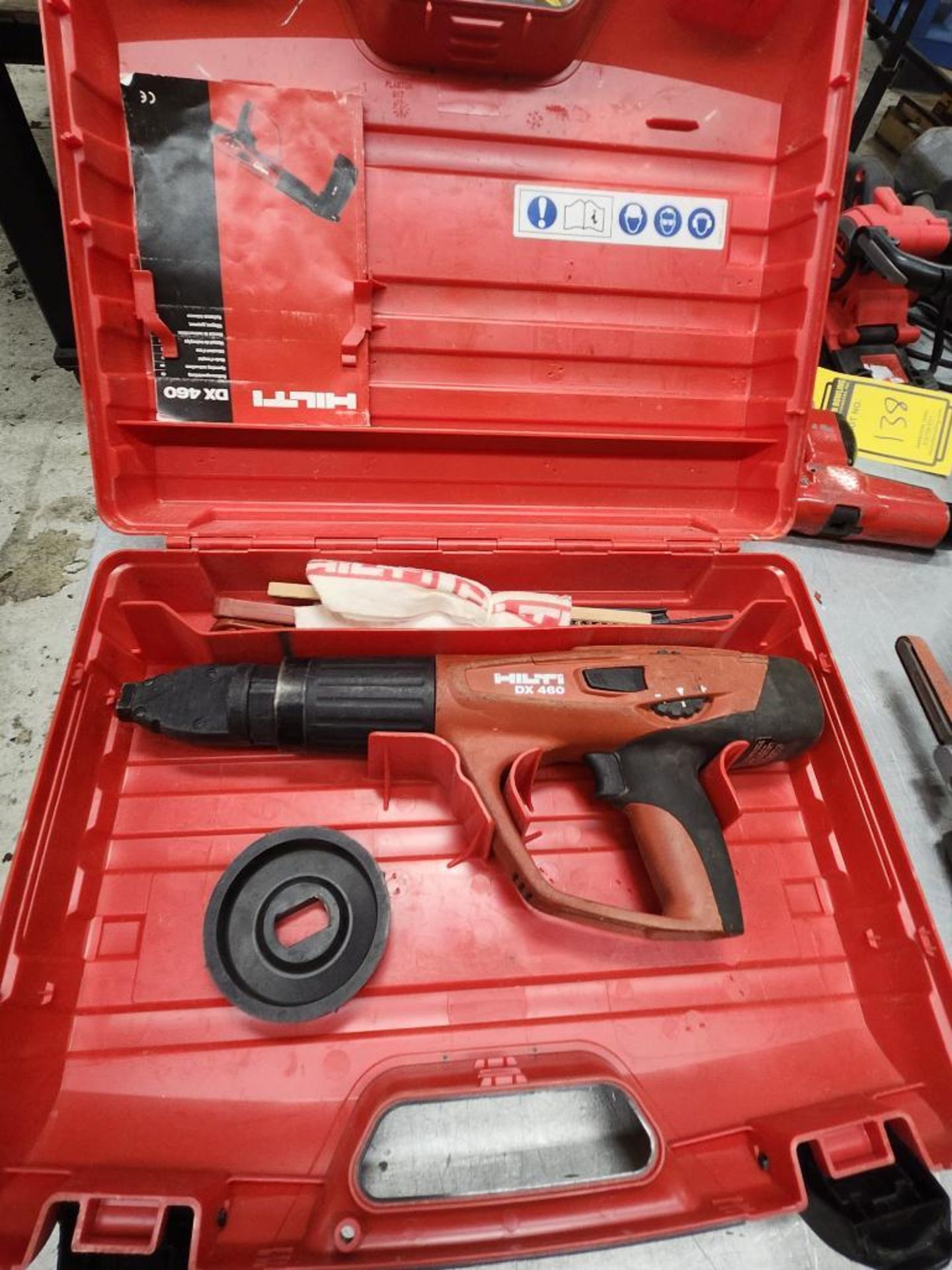 Hilti Powder-Actuated Fastening Tool, Model DX460, S/N 374279, w/ Case