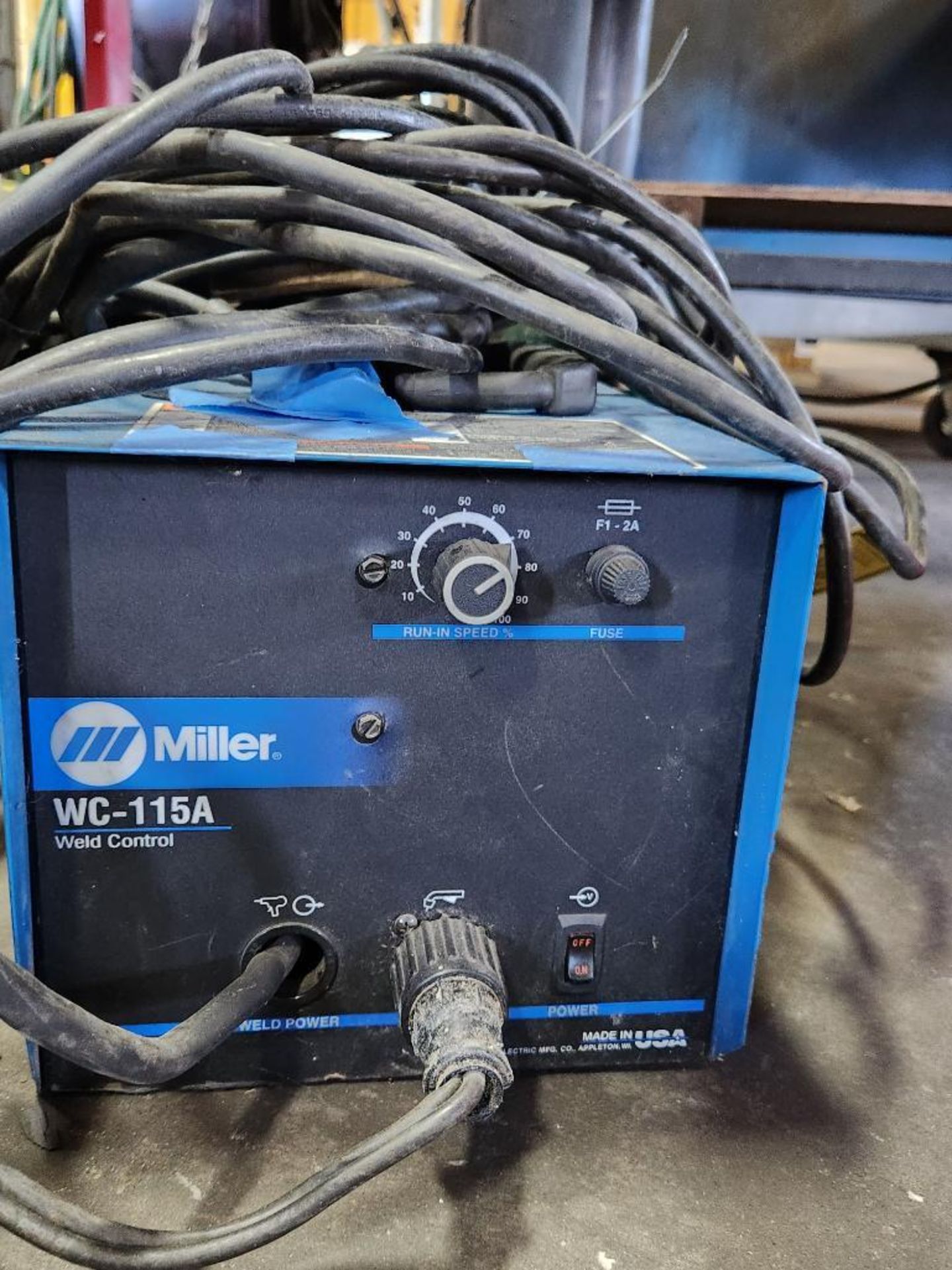 Miller WC-115A Weld Control, 115V, Model 137546-1, S/N LG077311, & Miller Spoolmatic 30A Wire Feeder - Image 2 of 6