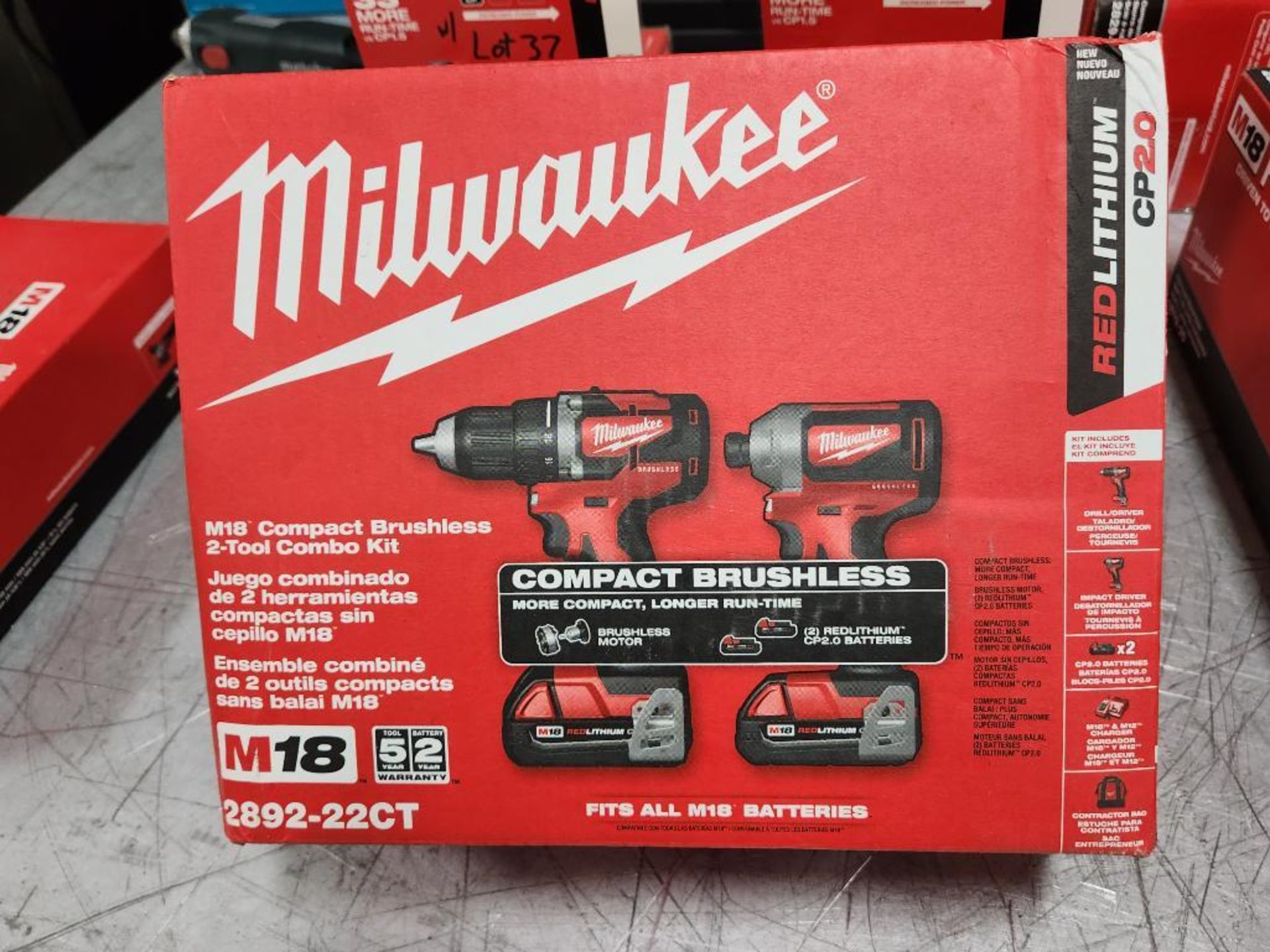 Milwaukee M18 Compact Brushless 2-Tool Combo Kit, (New) Drill & Impact Driver, Cordless, Model 2850-