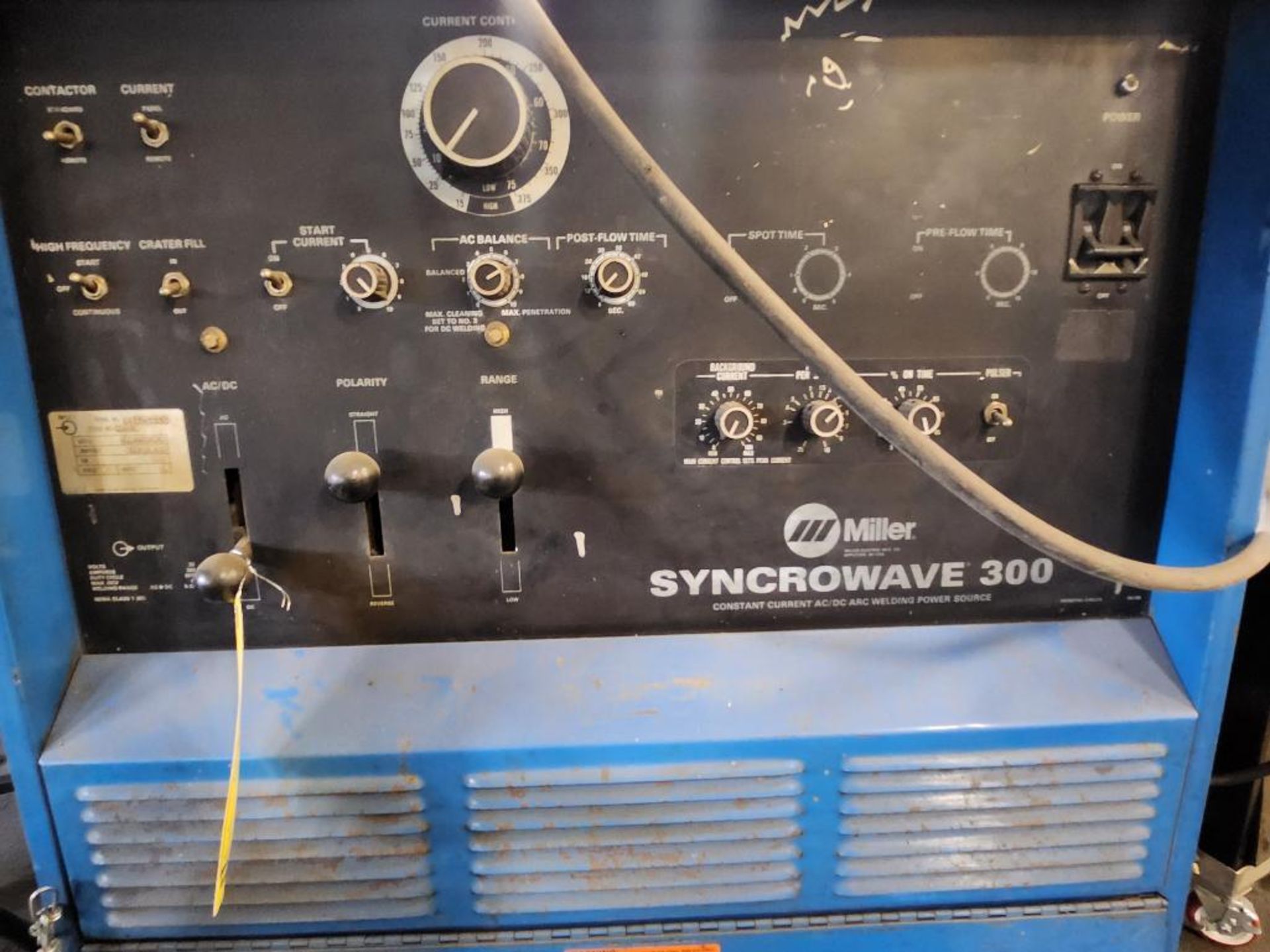 Miller Syncrowave 300 TIG Welder, 200V/230V/460V, Single Phase, Model 902424, JJ325446 - Image 4 of 5