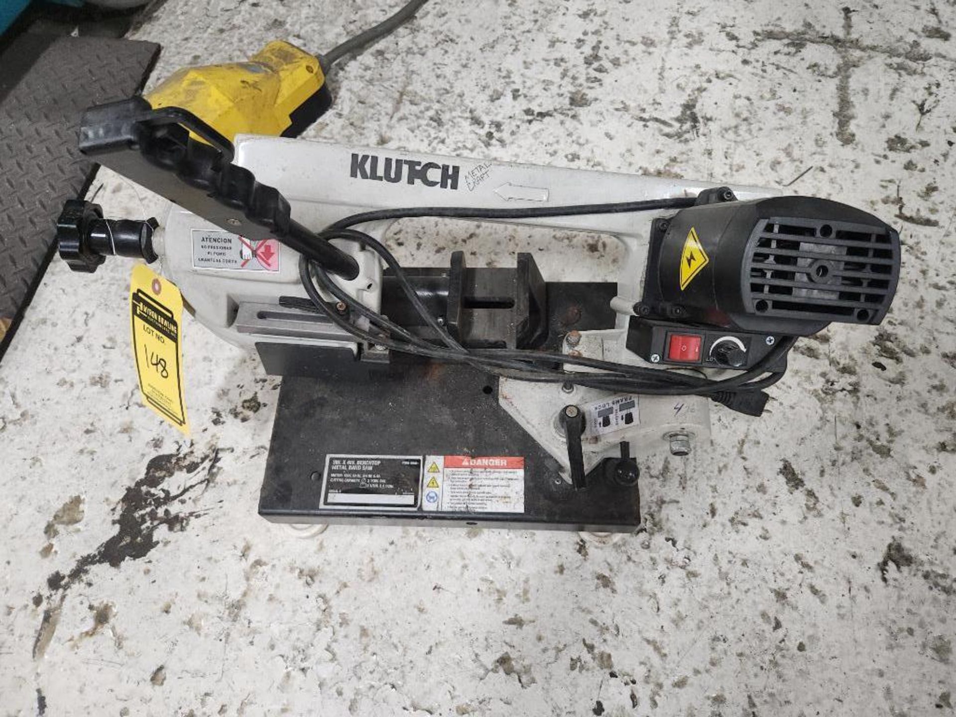 Klutch Bench Top Band Saw, 52" Blade, 3" - 4" Cut Capacity, Model 49466, S/N A17031970