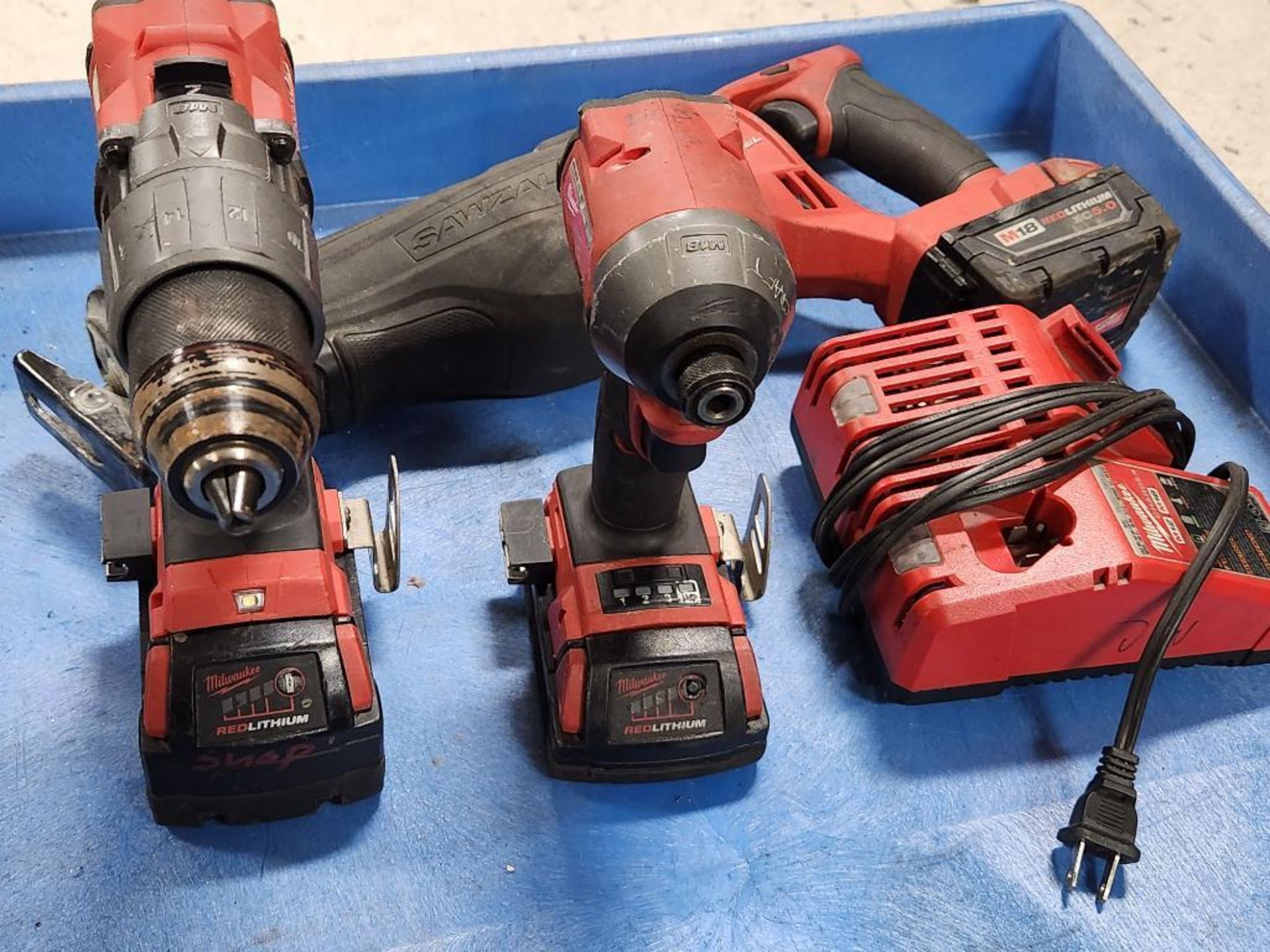 Milwaukee M18 Fuel Cordless 3-Tool Combo Kit, Drill, Model 2803-20, 1/4" Impact Driver, Model 2853-2 - Image 4 of 4