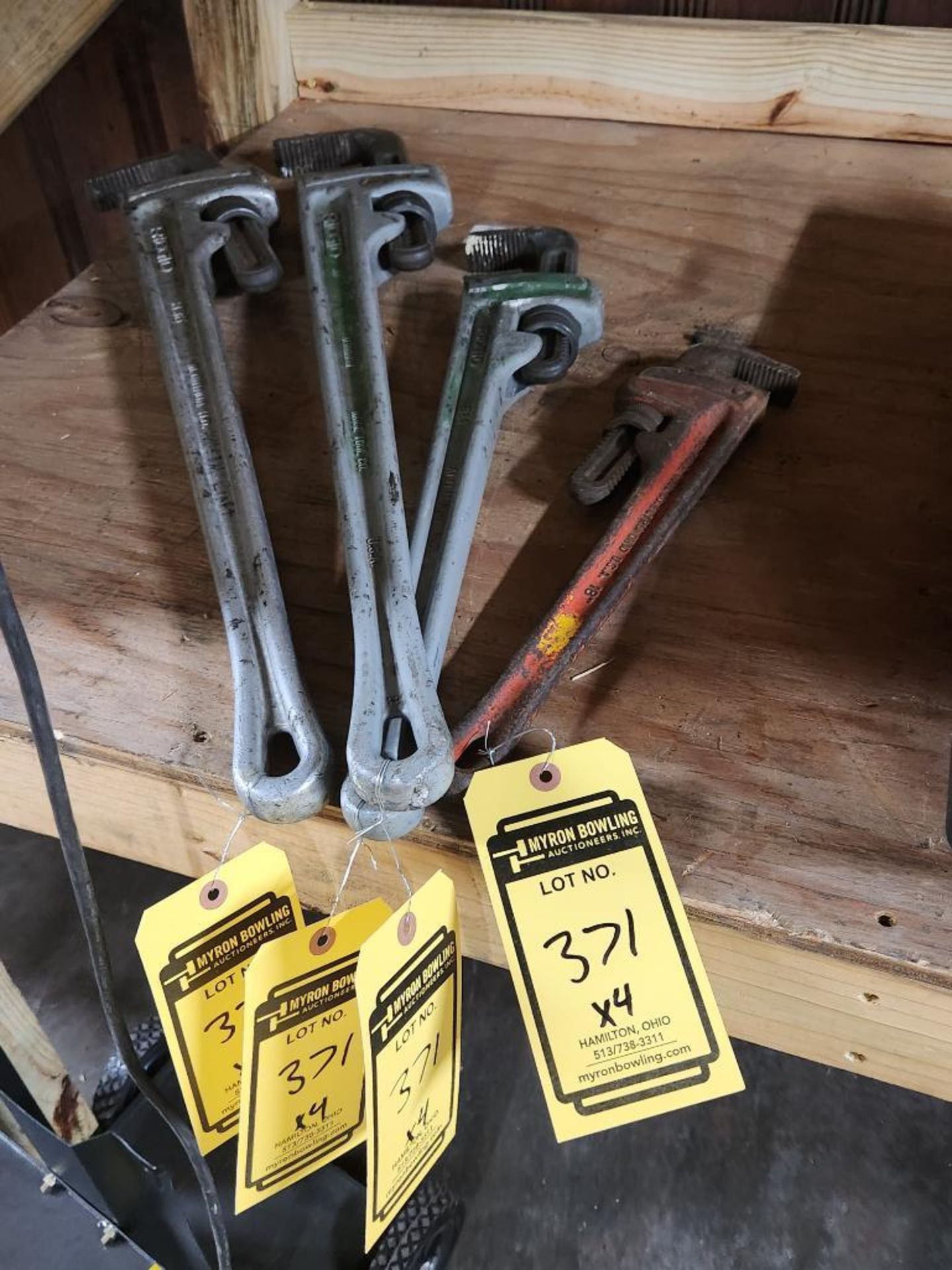 (4) Assorted Pipe Wrenches