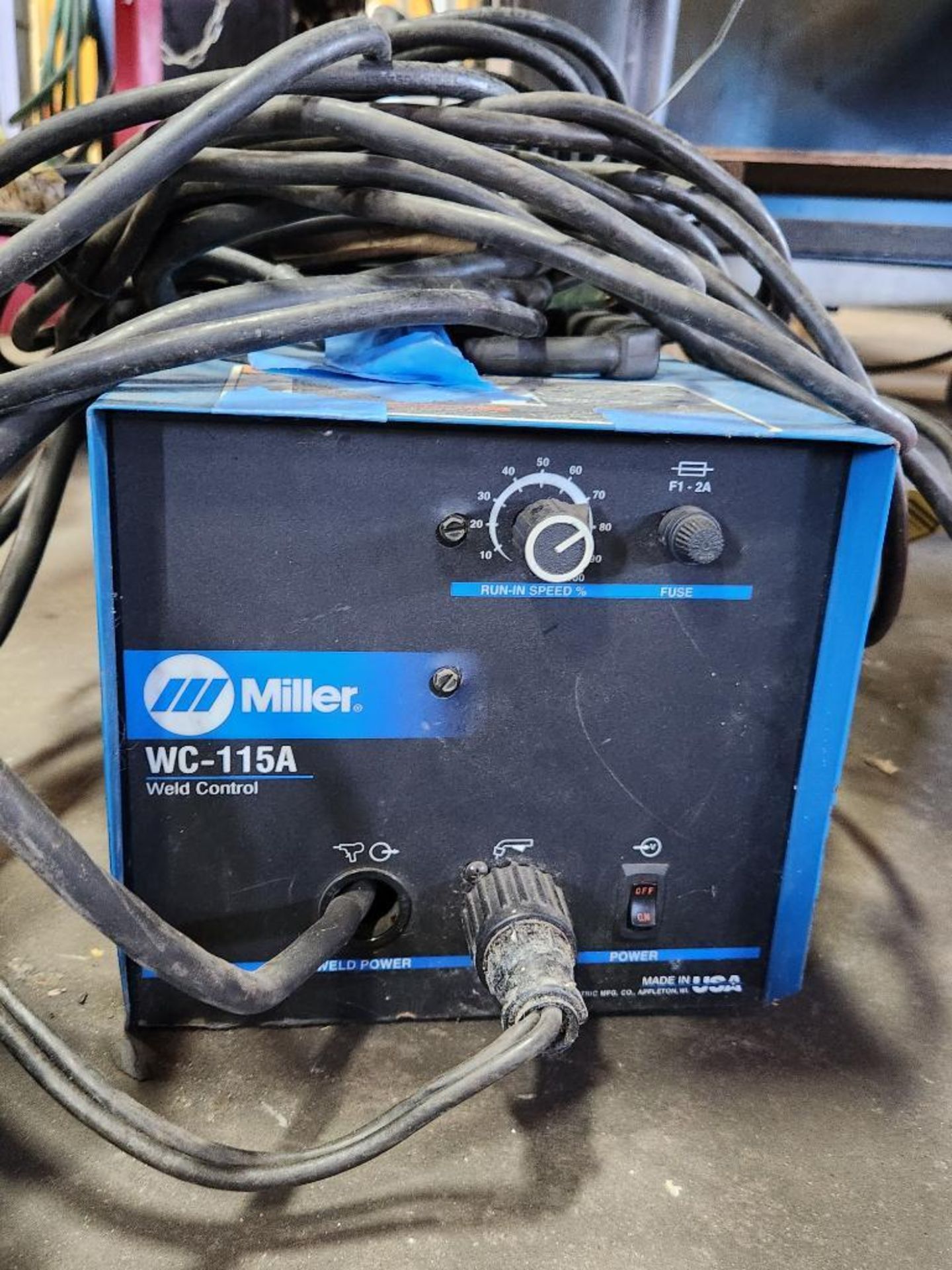 Miller WC-115A Weld Control, 115V, Model 137546-1, S/N LG077311, & Miller Spoolmatic 30A Wire Feeder