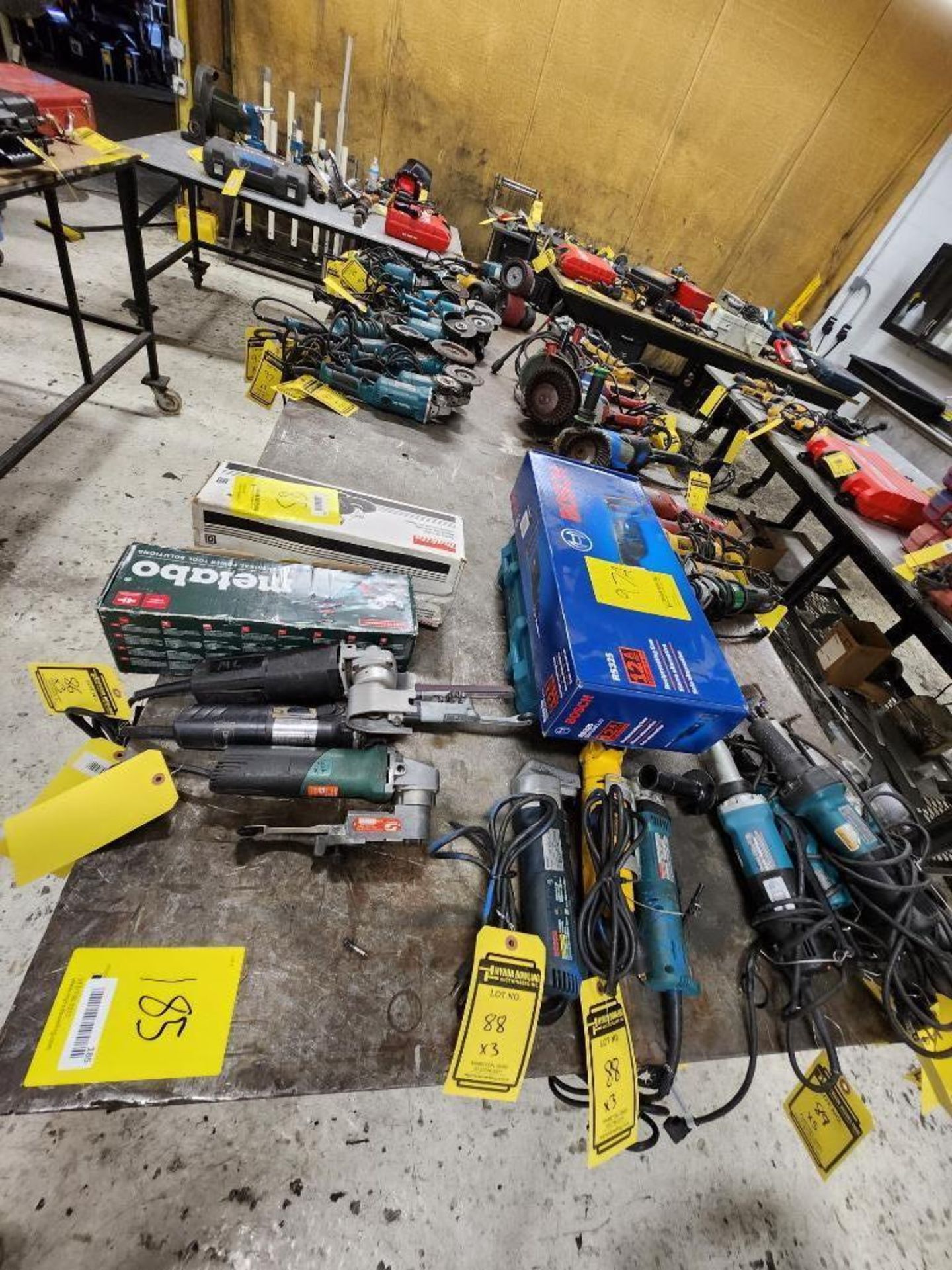 Custom Welding Table, 120" x 48" x 36", Steel Table & Frame, On Casters, w/ Content of Lower Shelf