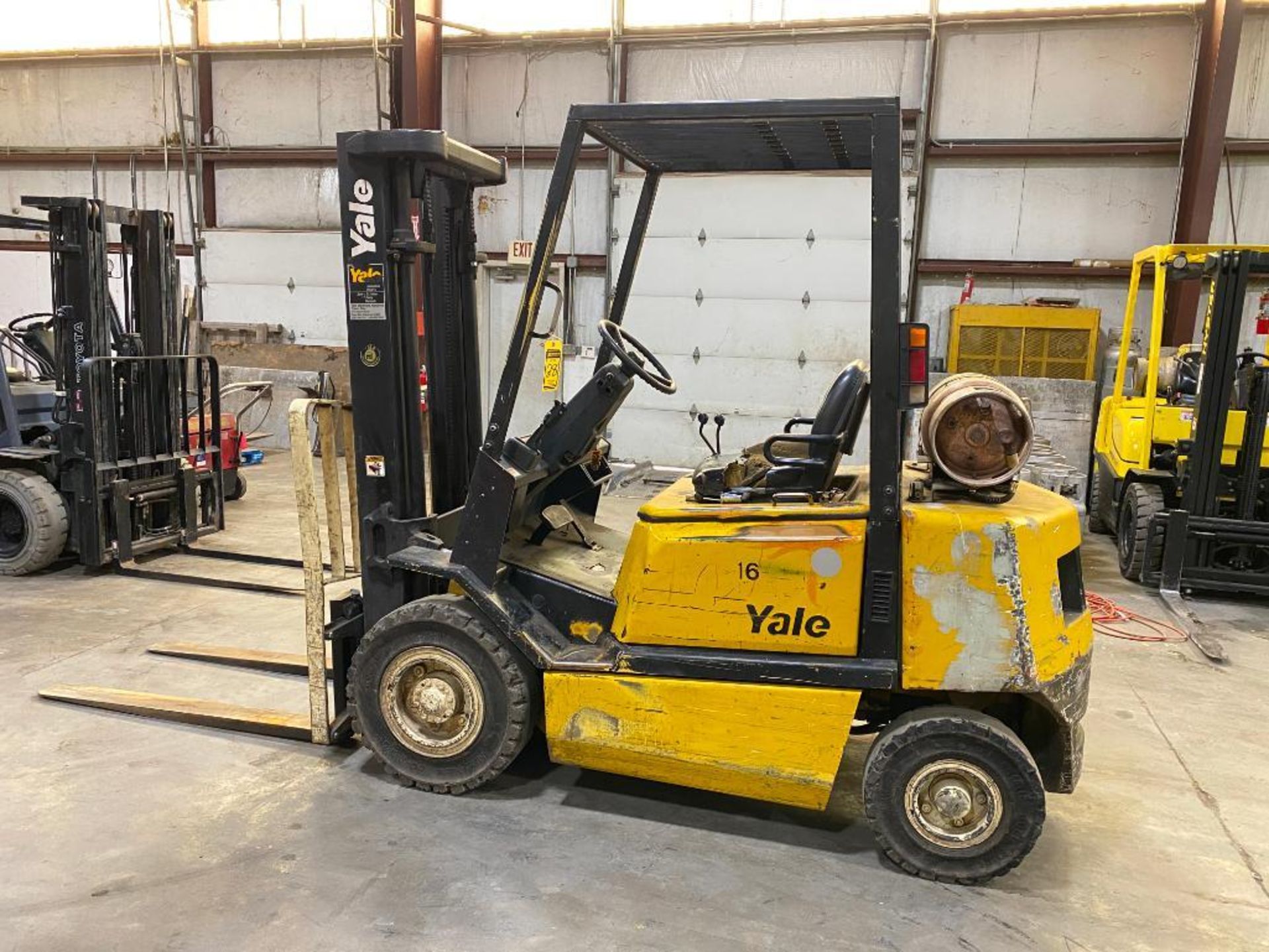 2002 Yale 4,000-LB. Capacity Forklift, Model GLP040RG, S/N A875B20902Z, LPG, Pneumatic Tires, Lever - Image 3 of 5