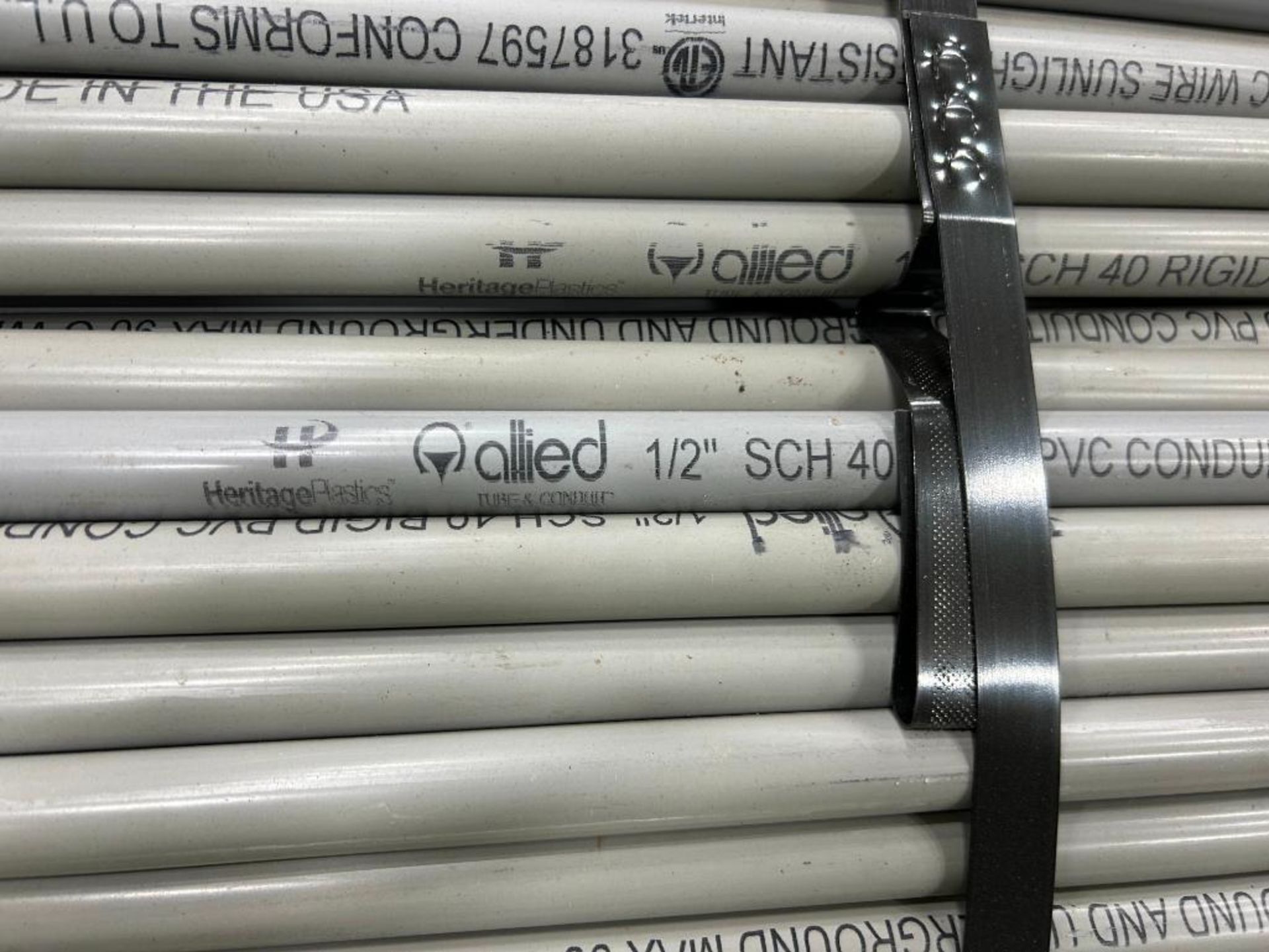 (5) Large Bundles of 1/2" X 10' PVC Conduit ($50 Loading Fee Will Be Added To Invoice) - Image 2 of 2