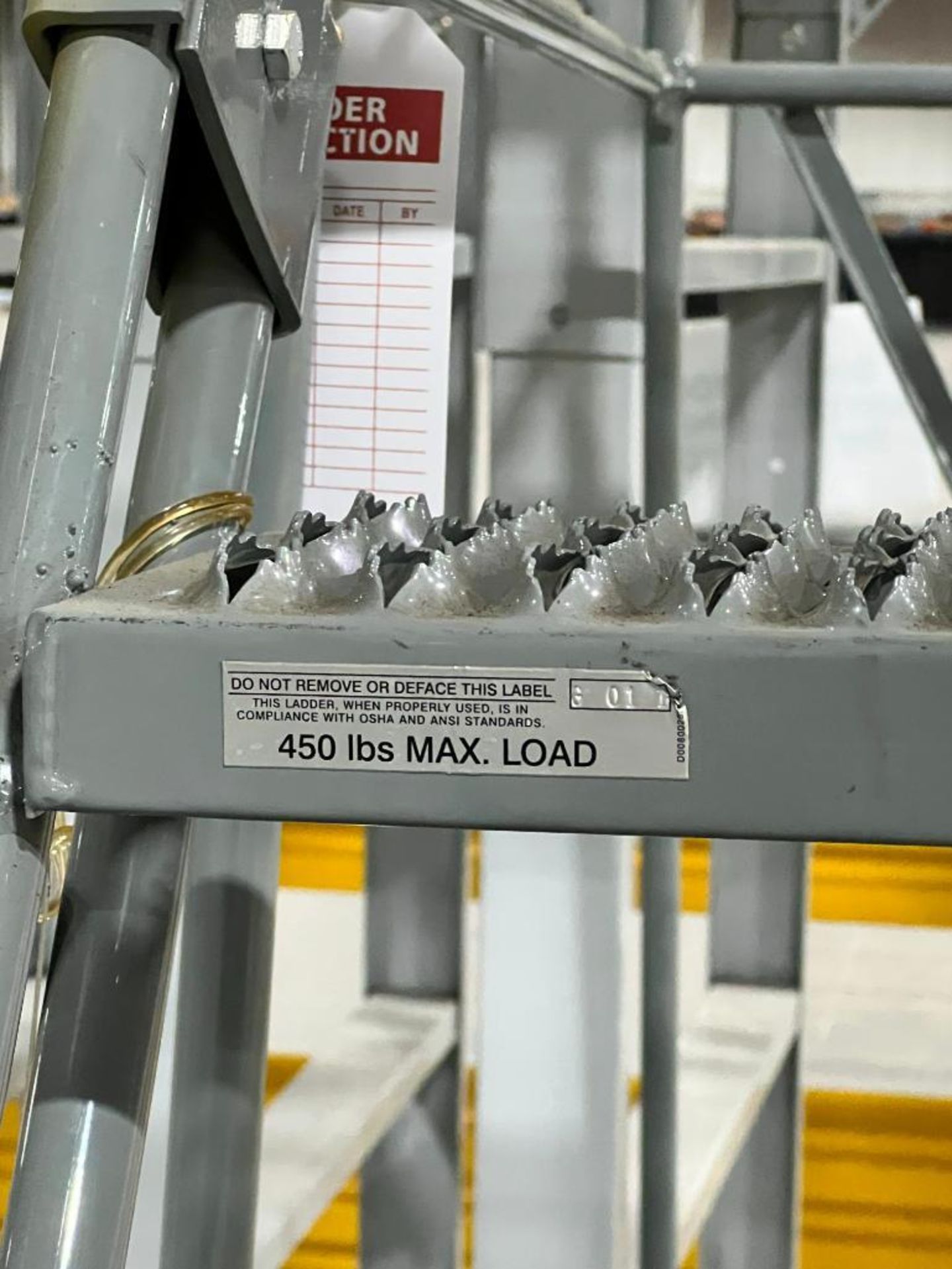 Uline 59" Rolling Ladder w/ Double Work Platform, 450 LB. Max. Load ($20 Loading Fee Will Be Added T - Image 3 of 4