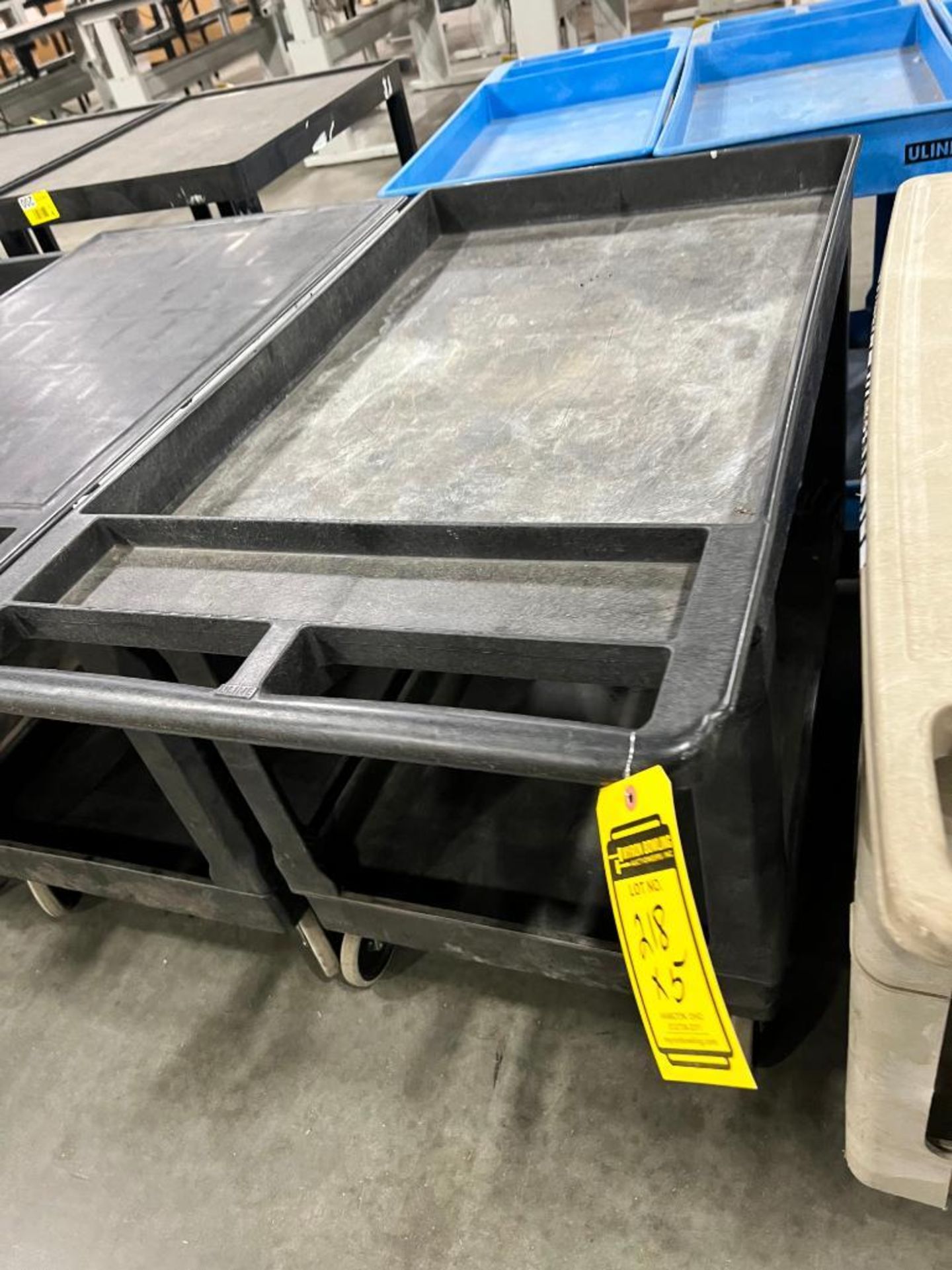 (5x) Rolling Utility Carts; Luxor, Uline, Rubbermaid ($20 Loading Fee Will Be Added To Invoice) - Image 6 of 6