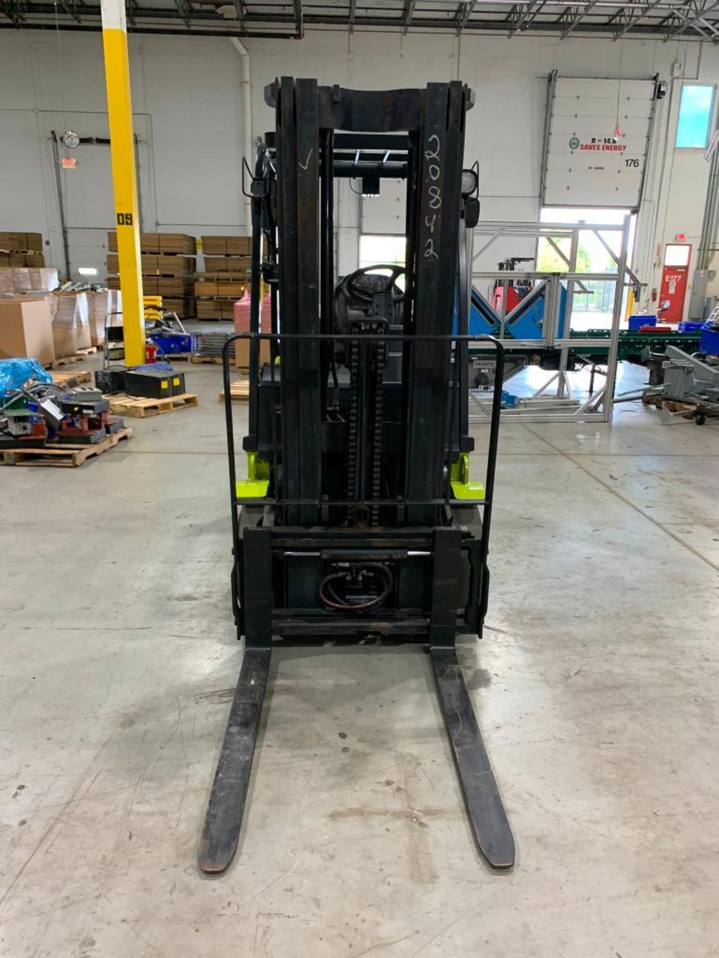 Clark C25CL 5,000 LB. Capacity LPG Forklift, Solid Tires, 3-Stage Mast ...