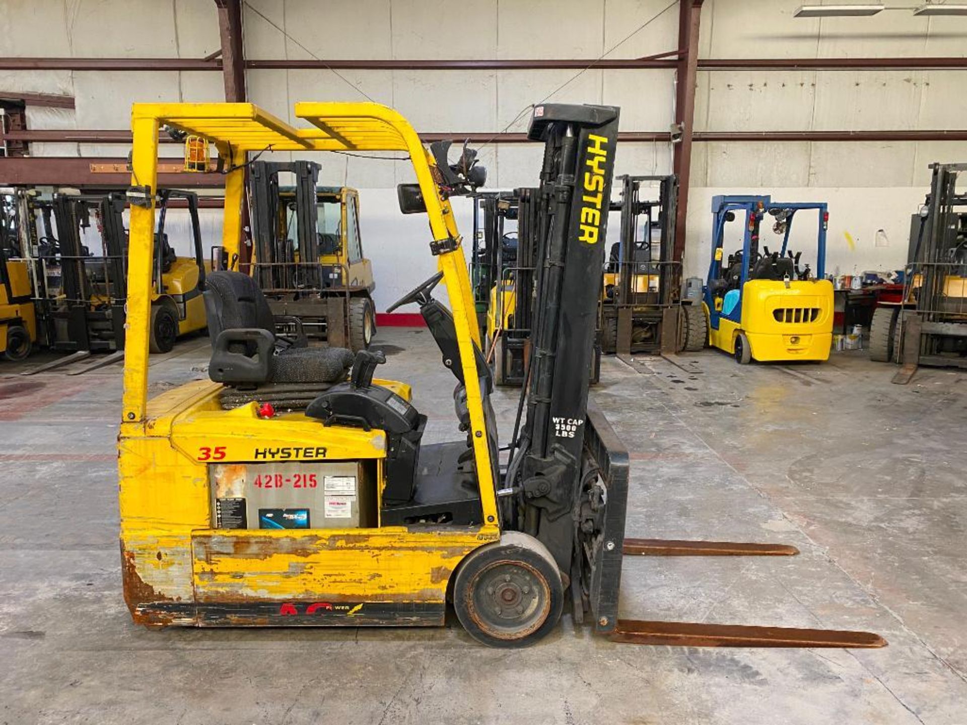 Hyster 3,500-LB. Capacity Forklift, Model J35ZT, S/N J160N03193E, 36-Volt Battery, 3-Stage Mast, 187 - Image 3 of 6