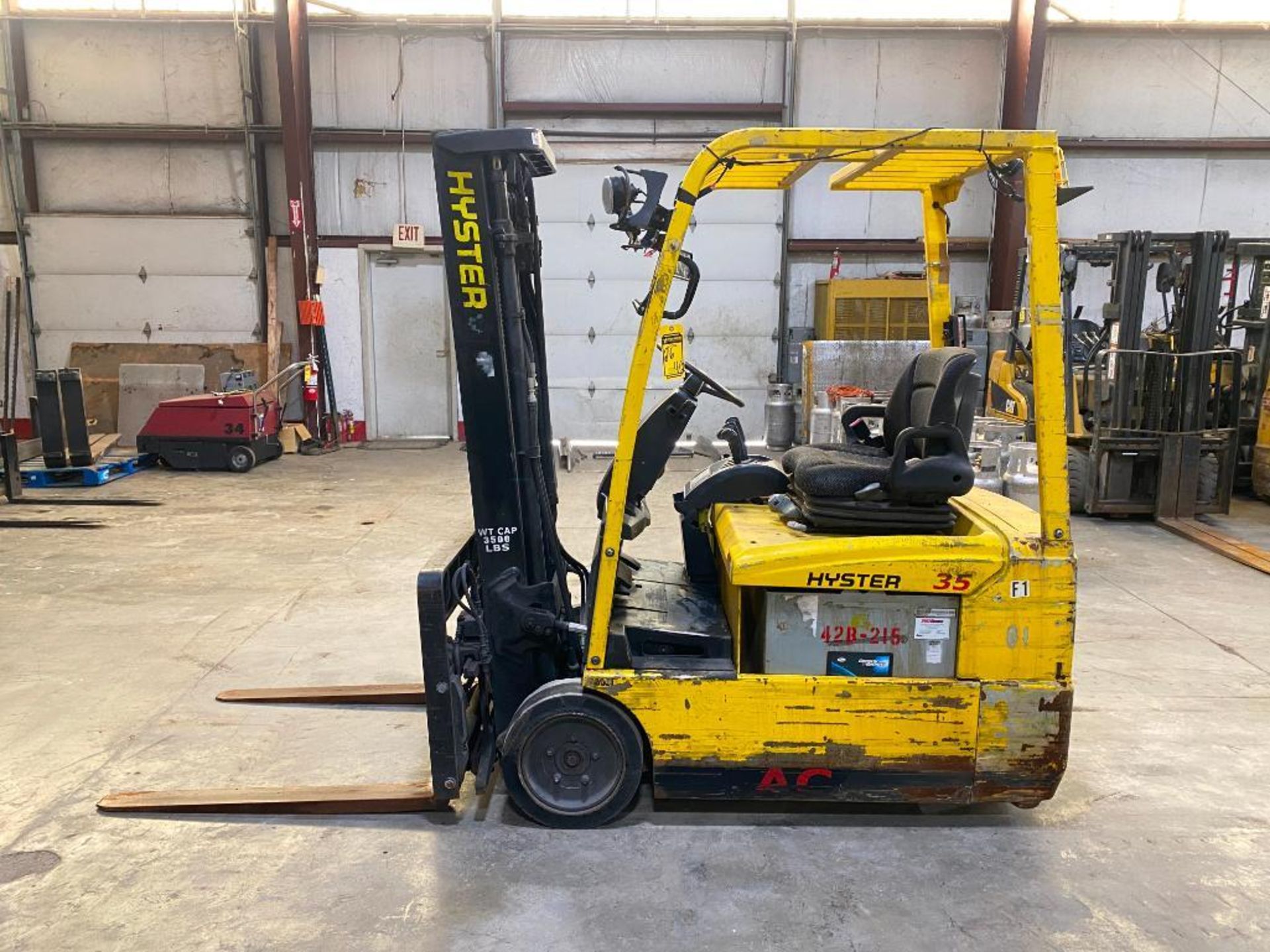 Hyster 3,500-LB. Capacity Forklift, Model J35ZT, S/N J160N03193E, 36-Volt Battery, 3-Stage Mast, 187