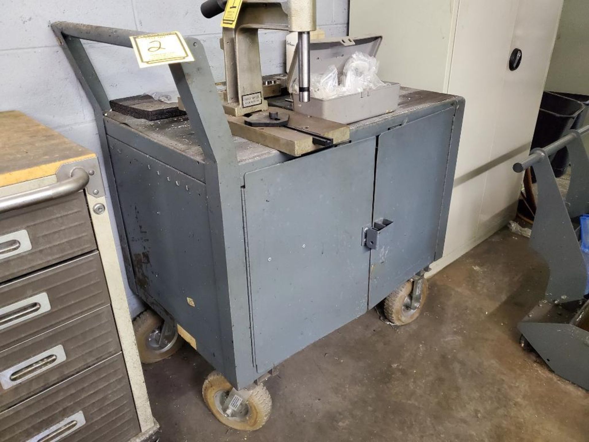 Steel Rolling Tool/ Service Cabinet w/ Contents, Pneumatic Tires - Image 2 of 5