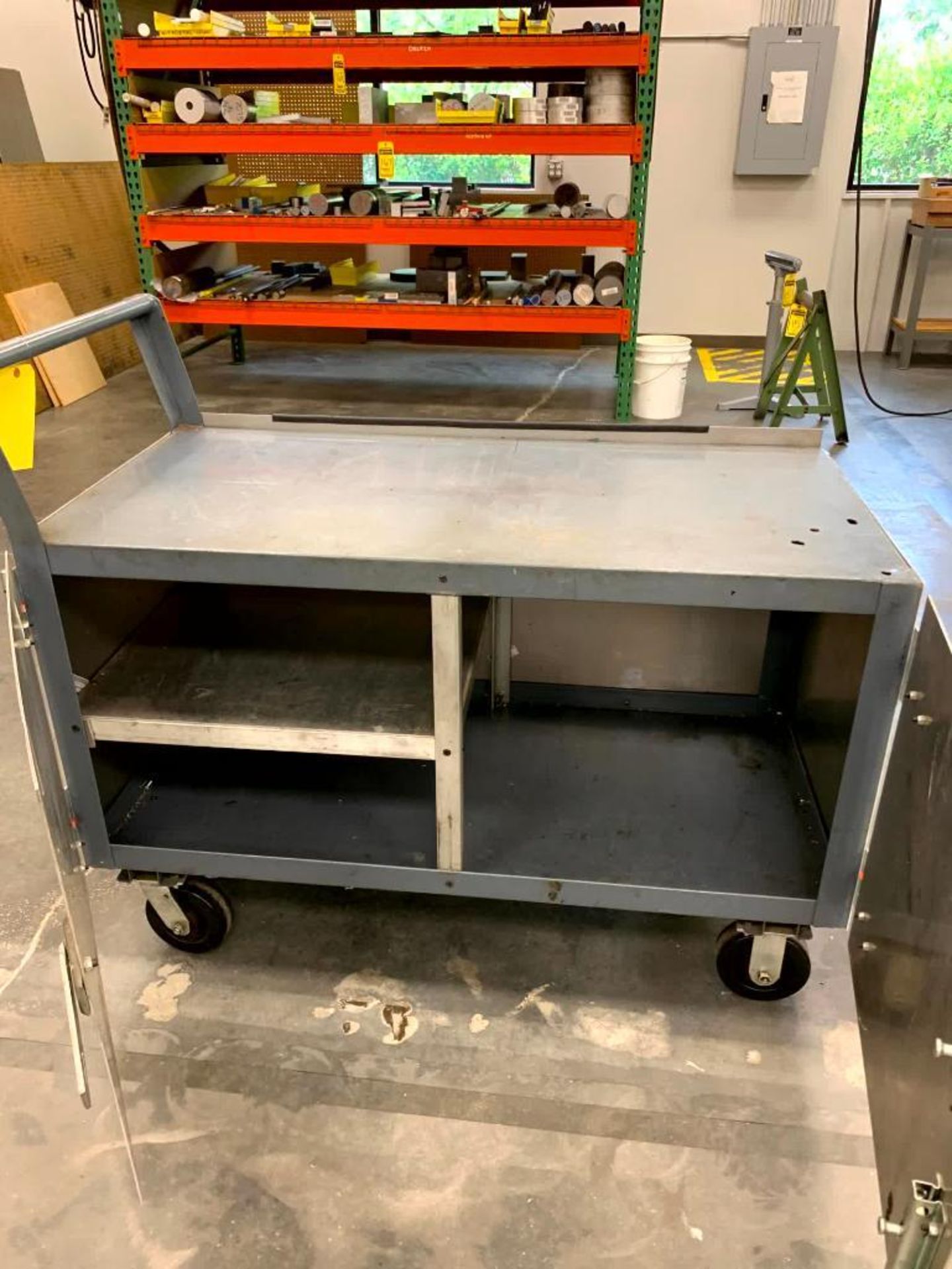 72" X 30" Steel Welding Table & (2) Rolling Tool Carts - Image 5 of 7