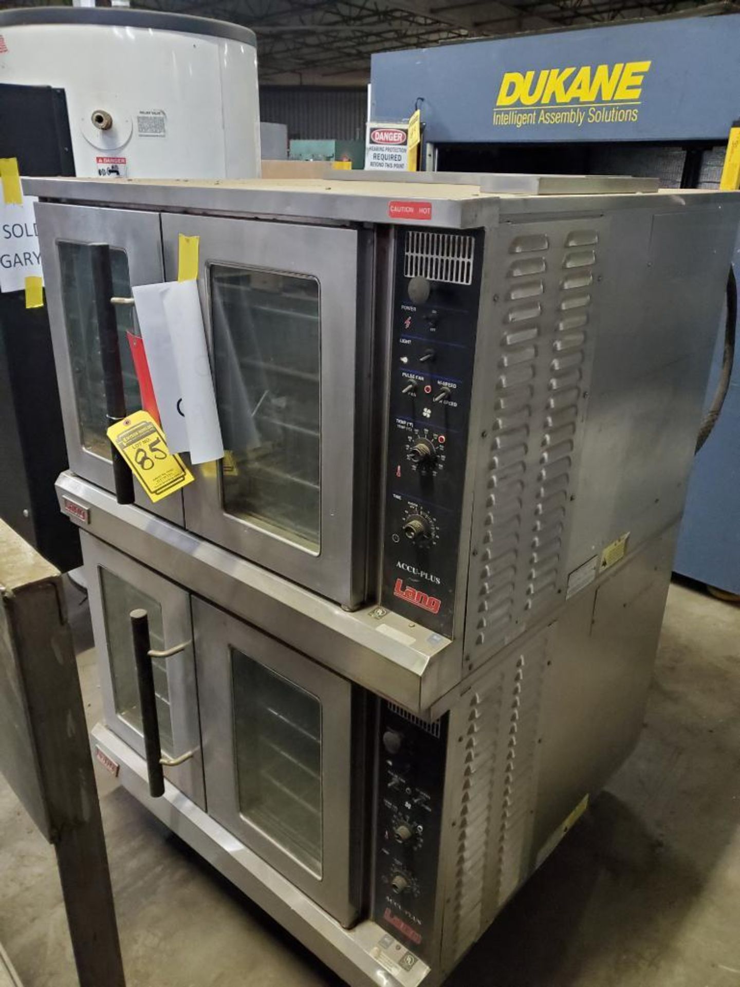 (2) Lang Accu-Plus Commercial Cook Ovens & Stainless Liquid Transfer Cart w/ (2) Tanks - Image 3 of 10