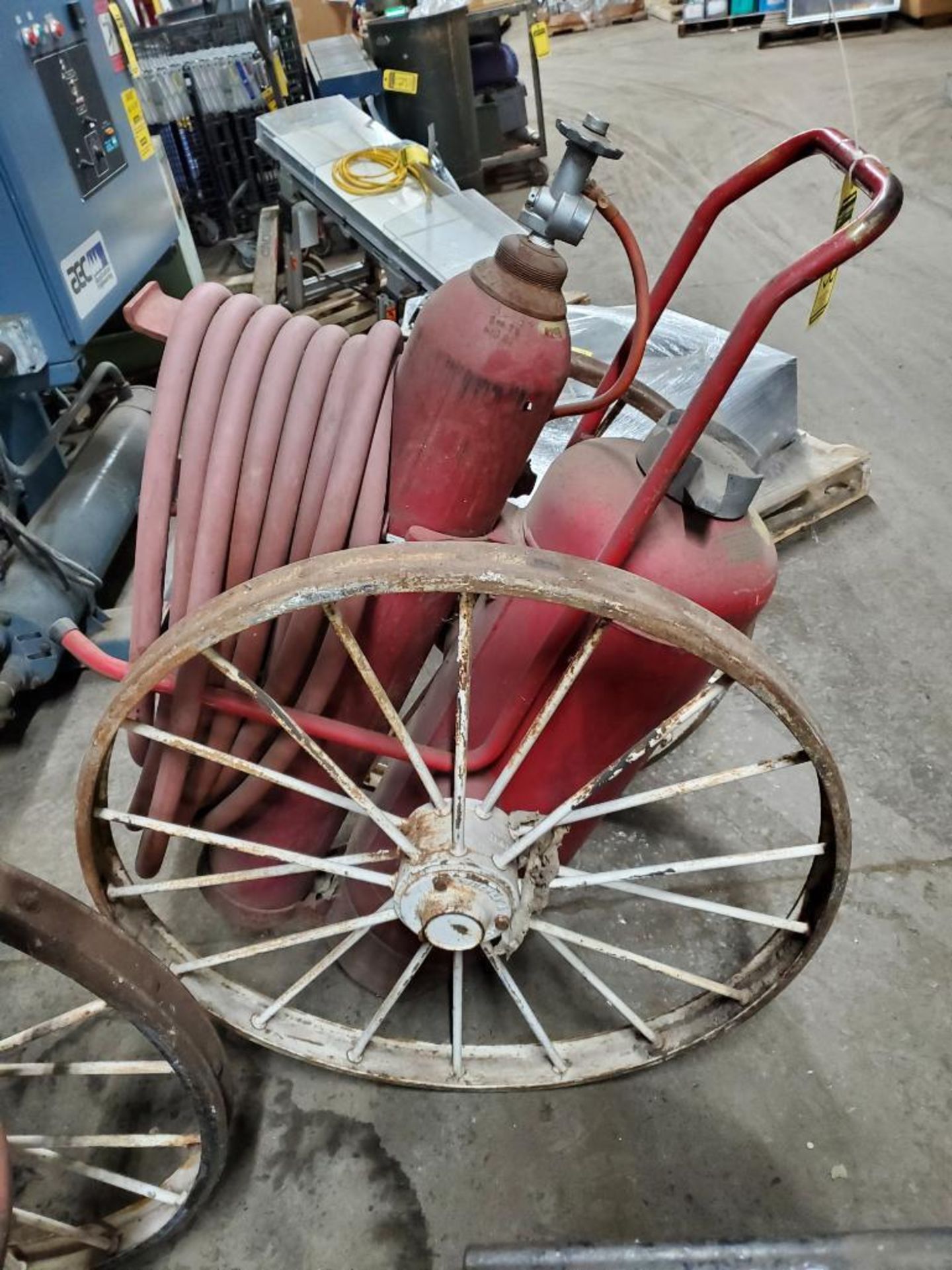 Ansul Fire Suppression Cart, 36" Spoke Steel Wheels
