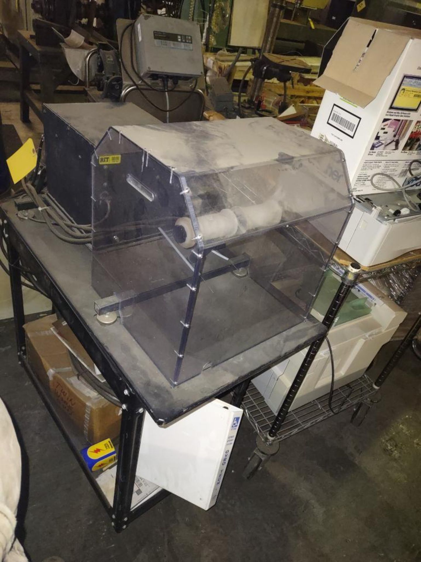 Spray Tech Machine on Cart, (2) Laminate Top Tables & Hunkeler Blower Unit, Type TU-A-7170 - Image 4 of 8