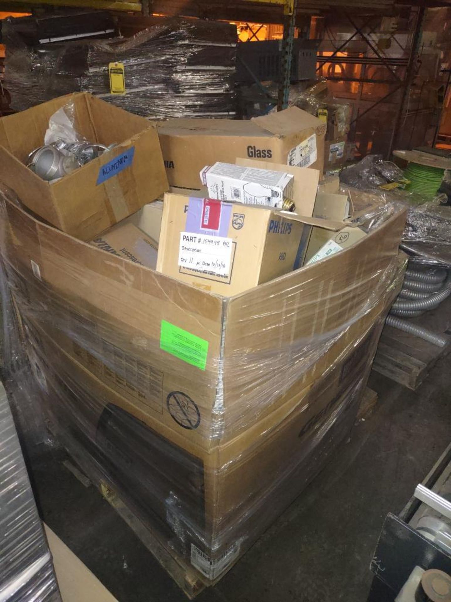 (4) Pallets of Assorted Lights, Communication Wire, Low Voltage Wire, Rubber Conduct, Flex Hose, & W - Image 5 of 9