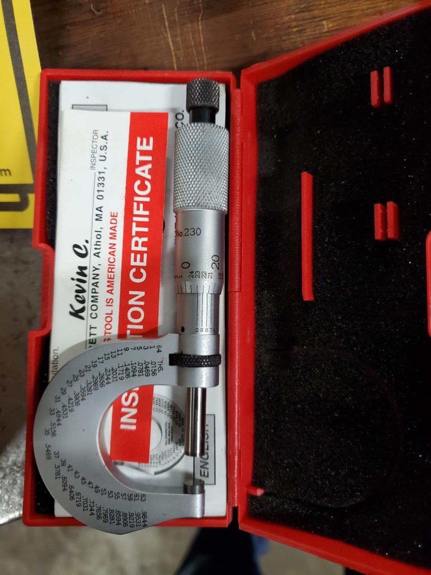 Lufkin Angle Blocks, Inside Micrometer, & 0"-1" Micrometer - Image 4 of 5