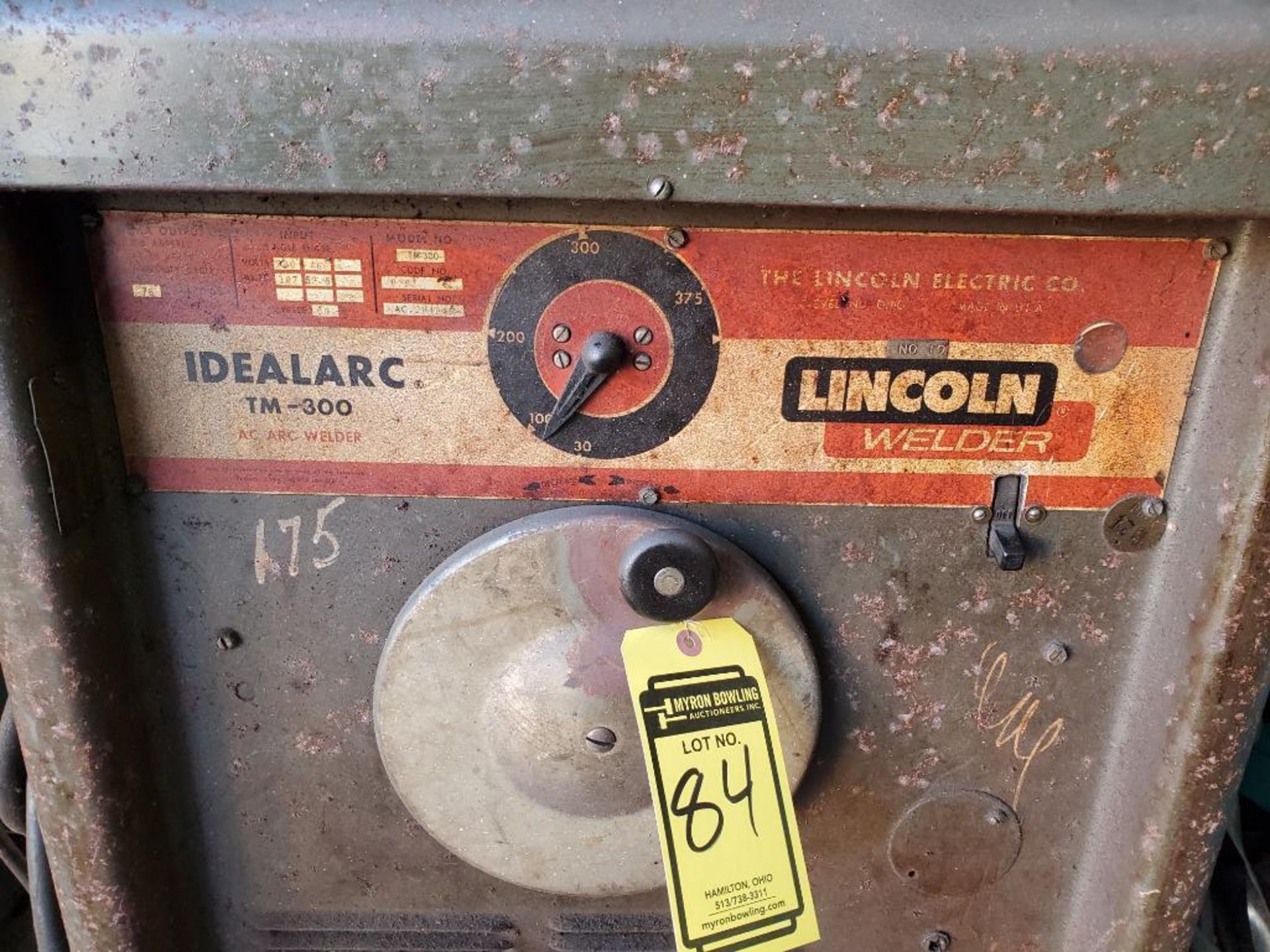 Lincoln Idealarc TM-300 AC ARC Welder, S/N AC-264040, w/ Leads - Image 4 of 6