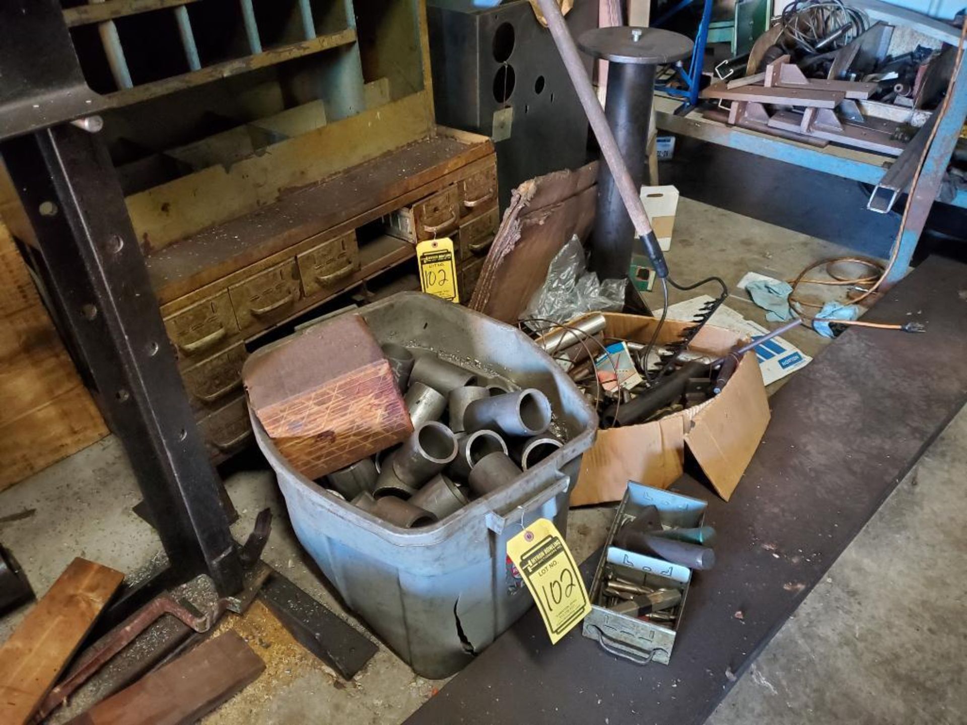 Scrap Lot; Shelf, Transformer, Tube Cut-Offs, Welding Wire, Fabricated Steel, Cabinet, Microwave, &