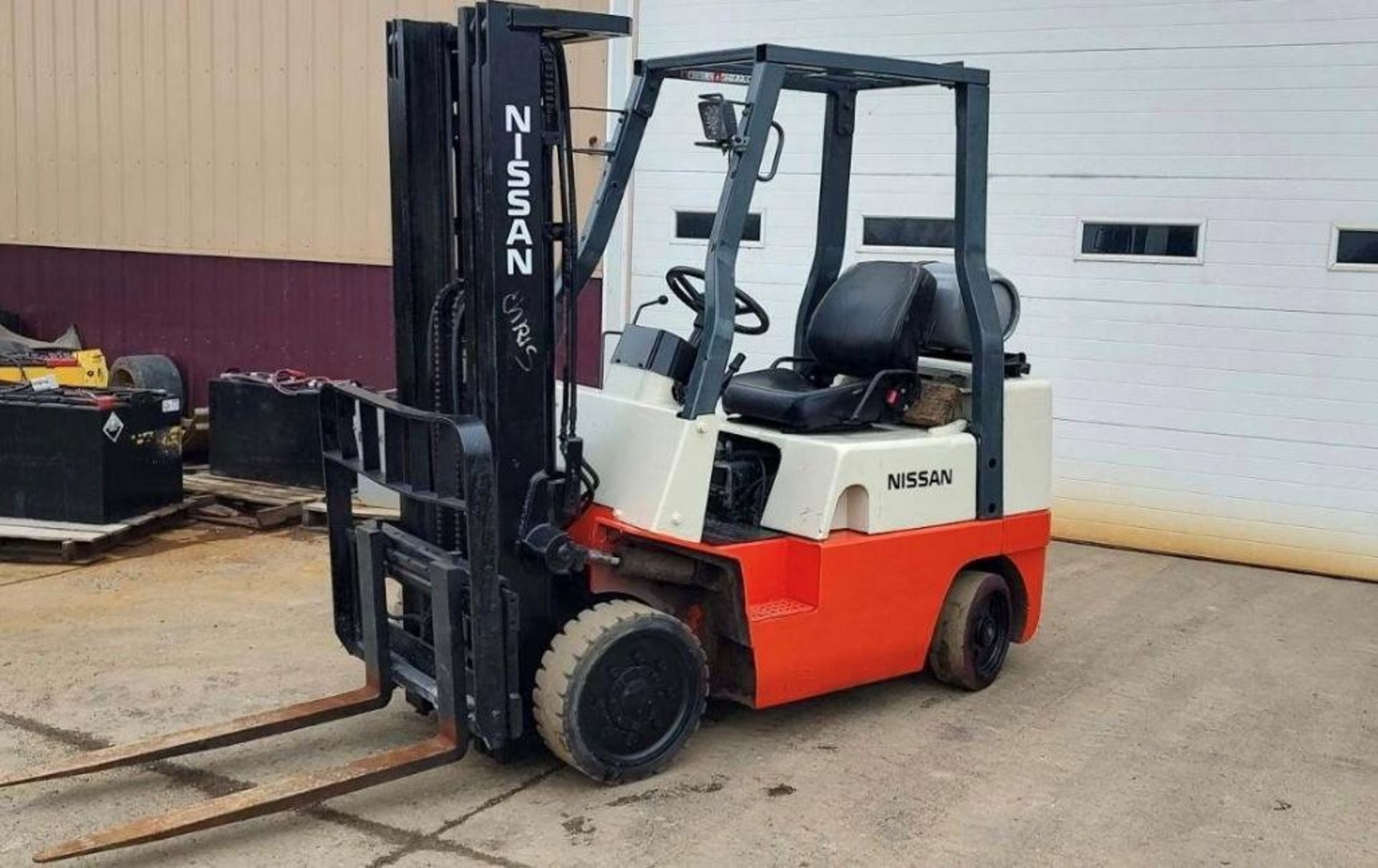 Nissan 5,000-lb. Capacity Forklift, Model: CPJ02A-25P, S/N: CPJ02-9P8278, LPG, Solid Tires, 3-Stage