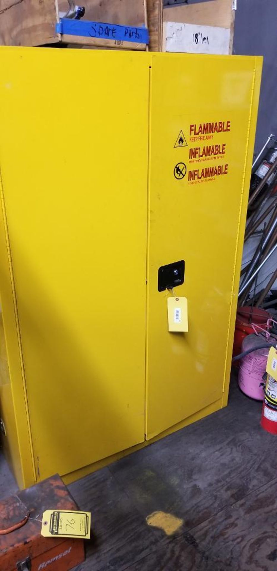 Steel Flammables Cabinet w/ Contents ($25 Loading Fee Will be Added to Buyers Invoice) - Image 2 of 4