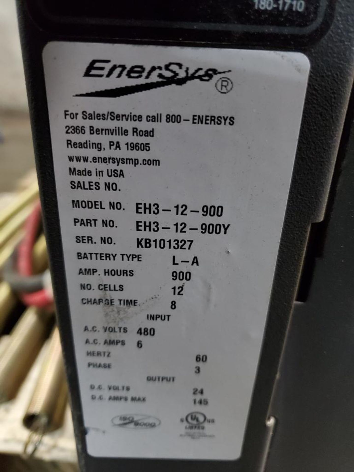 (2x) EnerSys Enforcer Battery Chargers, Model EH3-12-900, Input: 480V, 3-Phase, Output: 24V, 145 Amp - Image 3 of 5