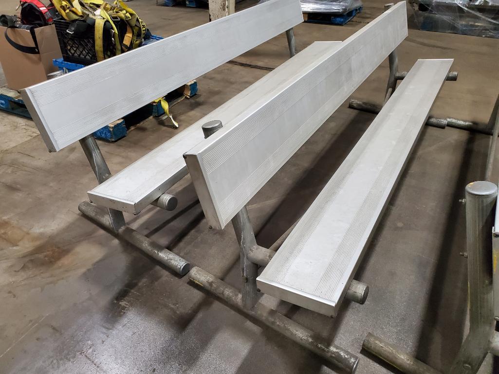 (4) Aluminum 8' Benches w/ Back ($50 Loading Fee Will be Added to ...