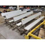 (4) Aluminum 8' Benches w/ Back ($50 Loading Fee Will be Added to Buyers Invoice)