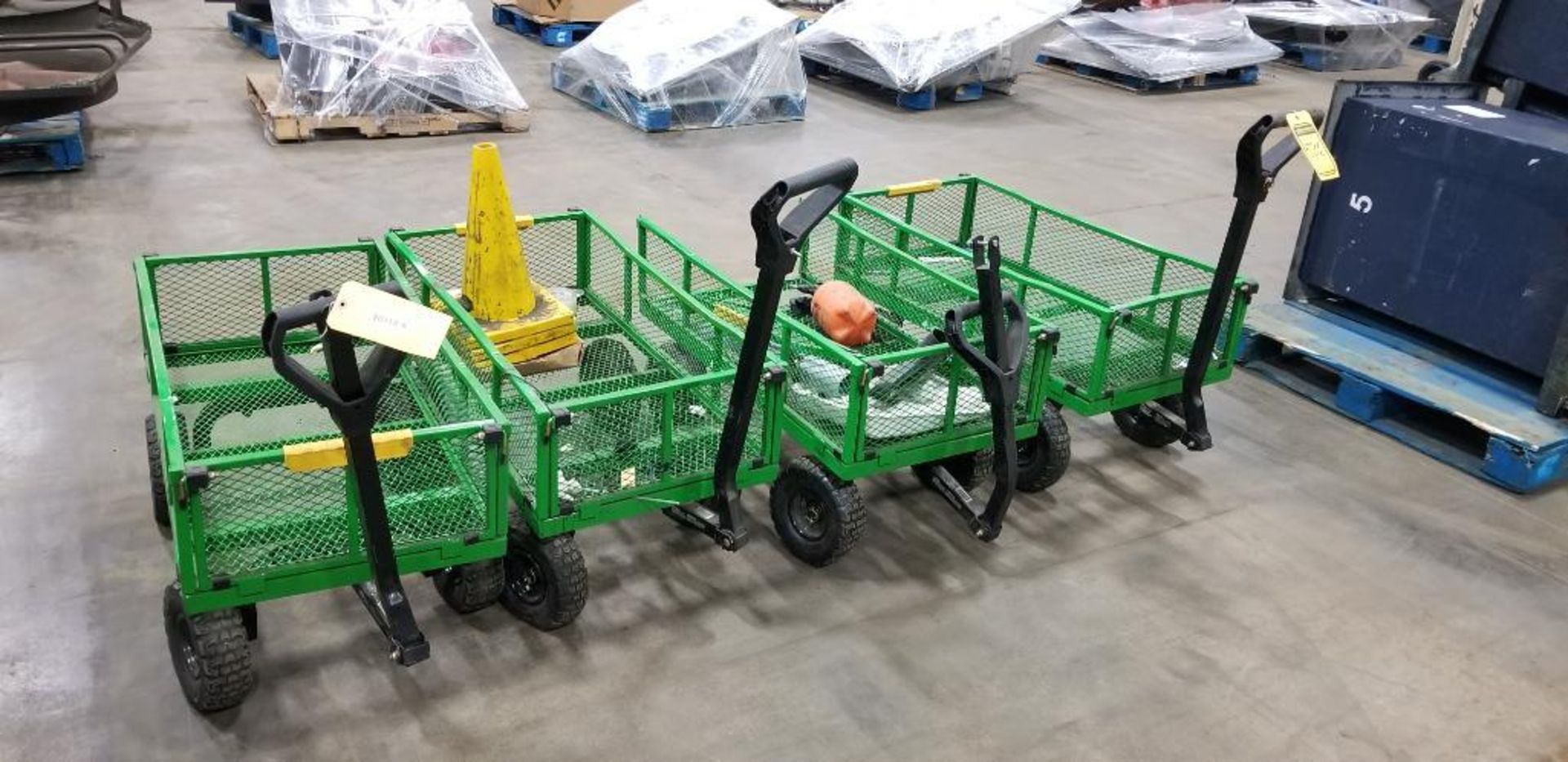 (4) Gorilla Carts, Pneumatic Tires ($25 Loading Fee Will be Added to Buyers Invoice)