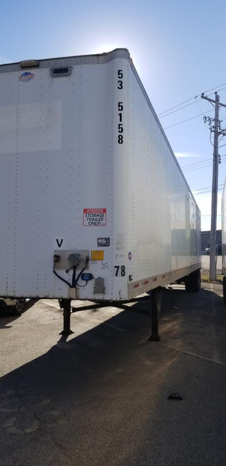 2005 Utility Dry Van Box Trailer, VIN: 1UY VS2533 6G7751 48 VS2DC, GVWR 65,000 LB., w/ Content, Stac - Image 2 of 5