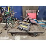 (2) Steel Carts & Hitchable Platform Cart, Wood Deck