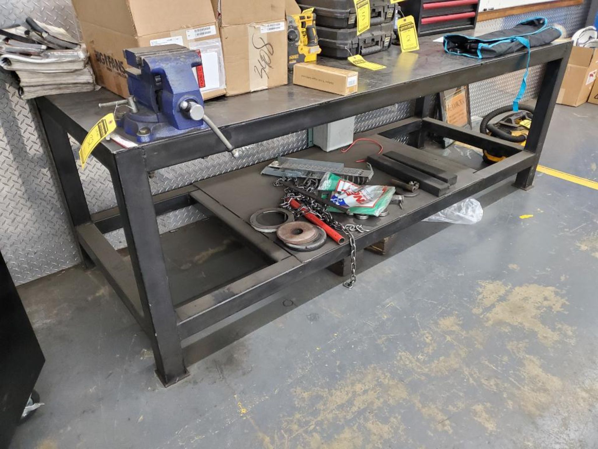 Steel Work Table w/ 5-1/2" Bench Vise - Image 2 of 6