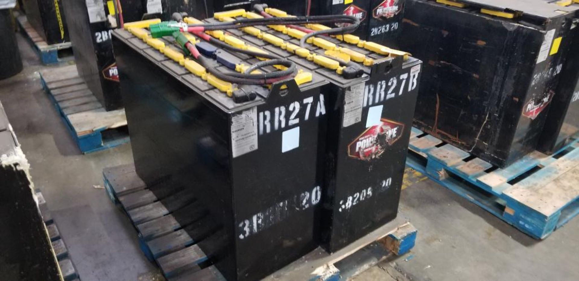 (2x) Hawker Powerline Batteries, EO-583, 36v, 750A.H., Battery Weight: 2,056 & 2,051 LB.,38" L x 16" - Image 2 of 7