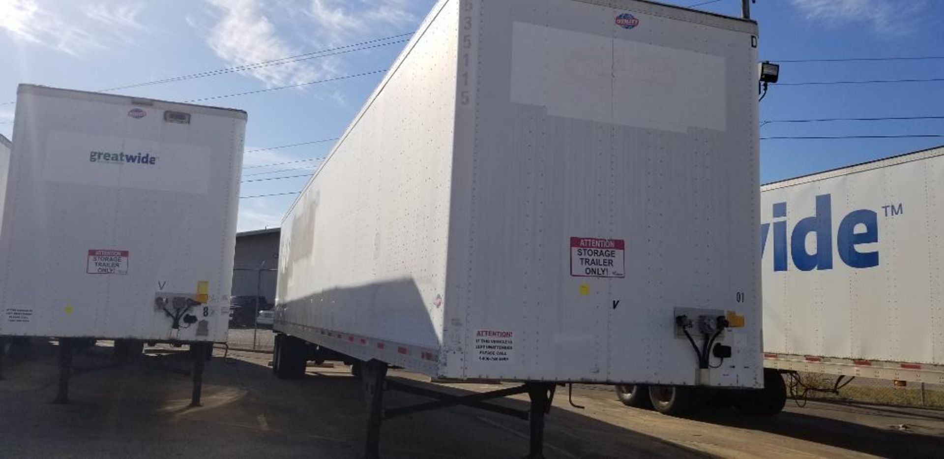 2005 Utility Dry Van Box Trailer, VIN: 1UY VS2537 6G7751 05 VS2DC, GVWR 65,000 LB., No Content (No T - Image 2 of 4