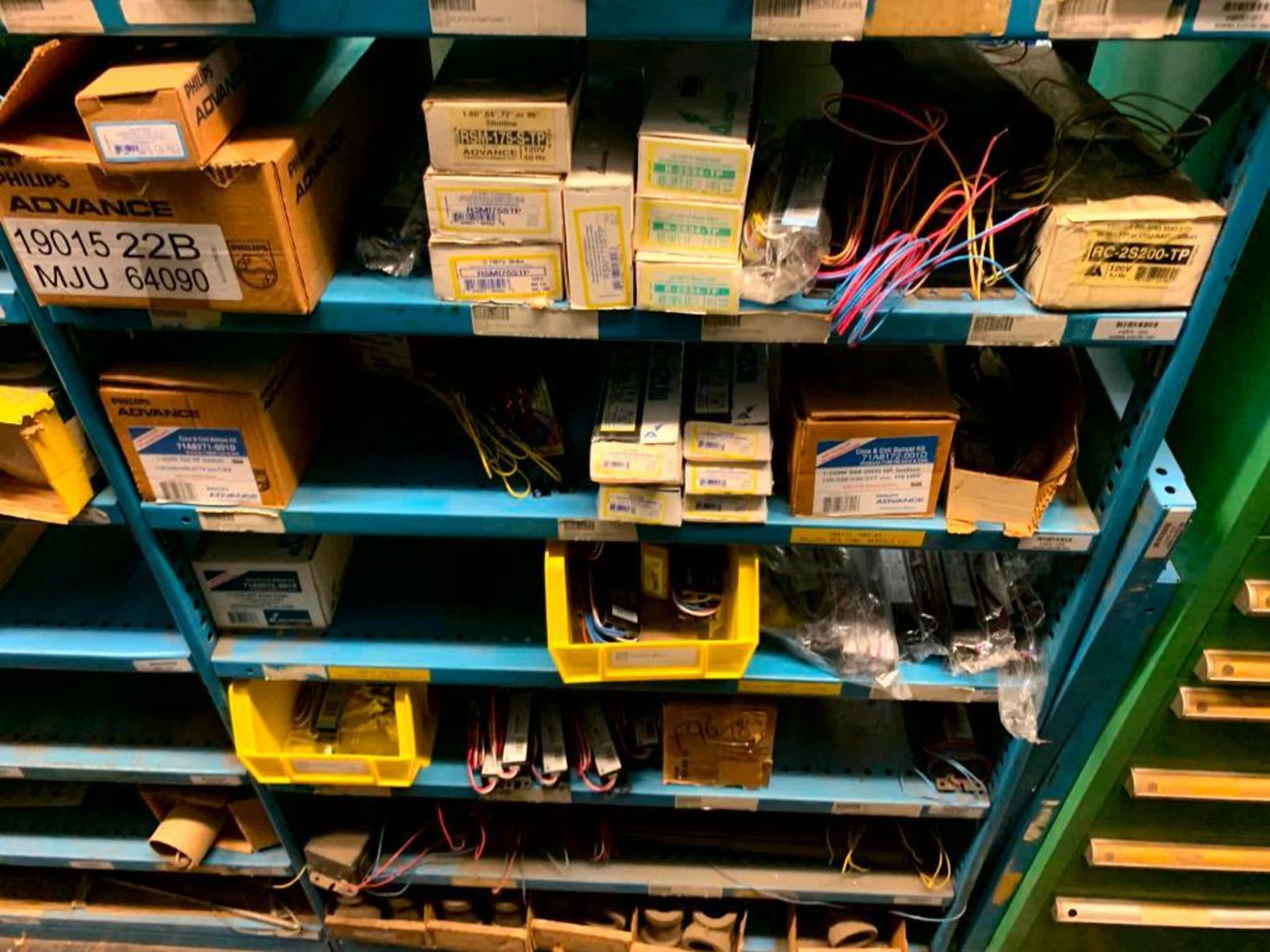 Content on (22) Bays of Clip Shelving: Transformers, Safety Switches, Magnetic Starters, Enclosures, - Image 51 of 74