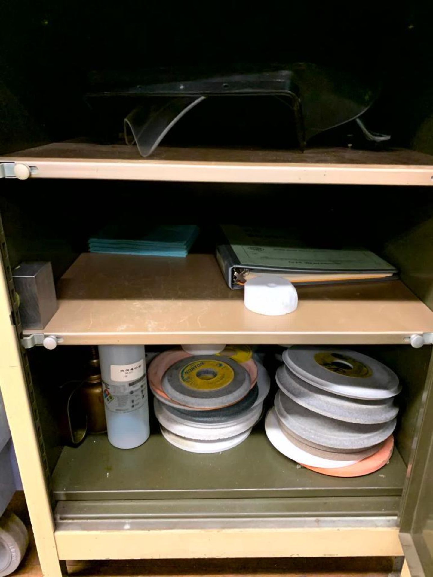 Cart & Cabinet w/ Assorted Grinding Wheels - Image 5 of 5