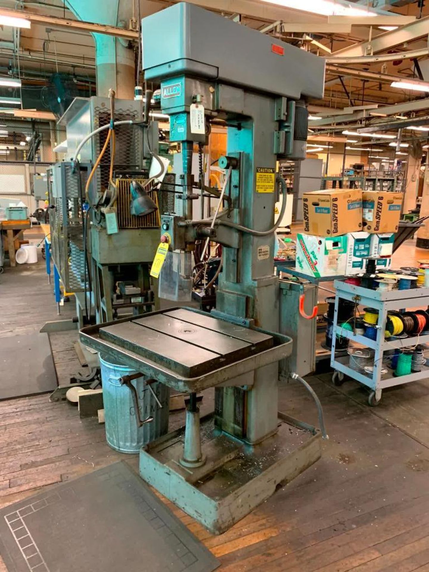 Allen Drill Press, 26-1/2" X 21" Table, 24" Head Adjust