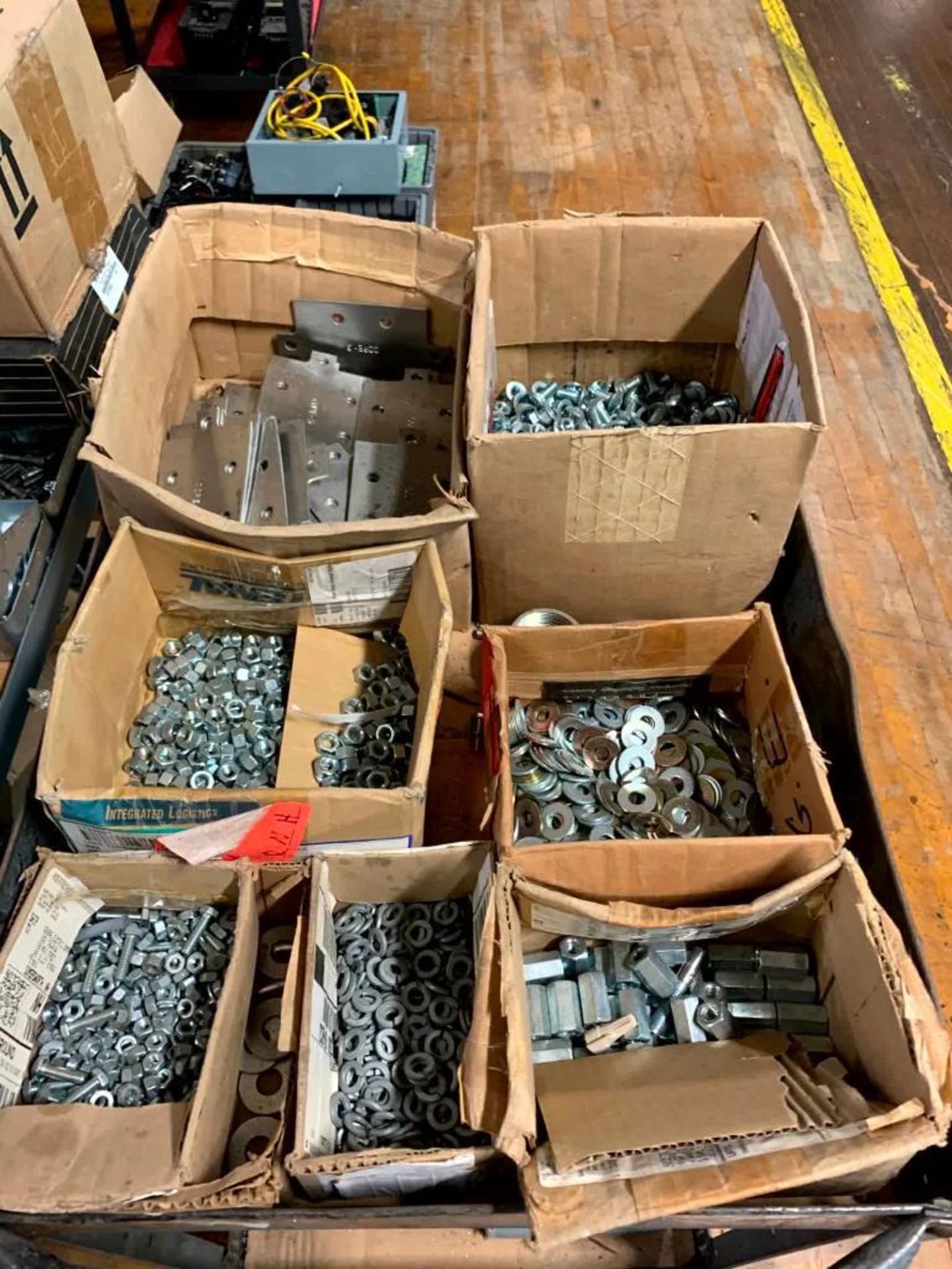 (3) Carts of Electrical Components, Hardware, Pallet of Electrical Components - Image 2 of 13