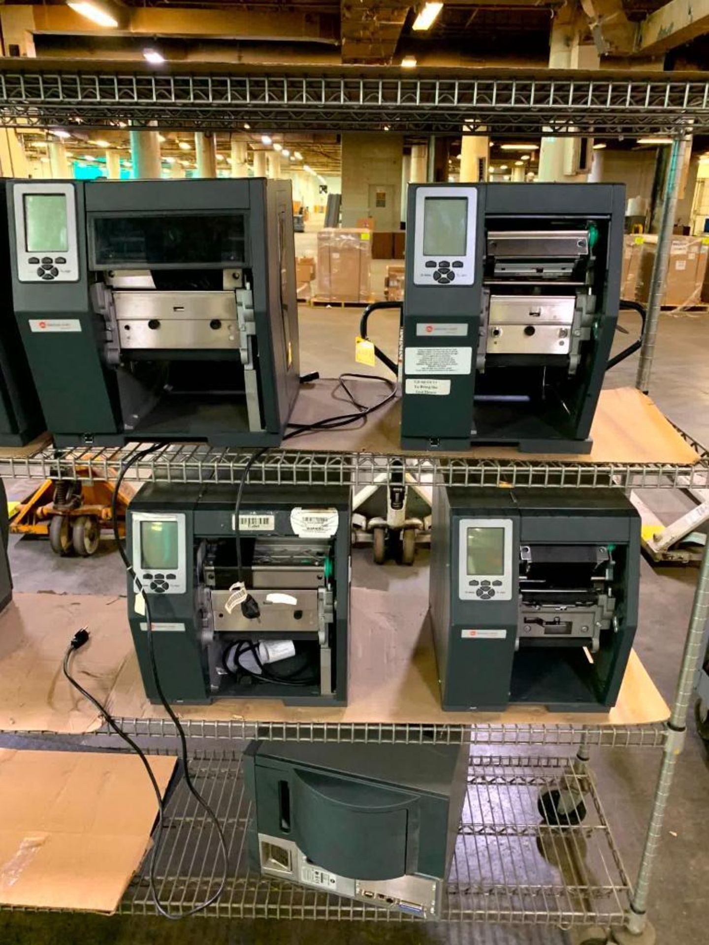 (7) Datamax Label Printers, (1) Zebra 105SL Plus Label Printer W/ Wire Cart (2nd Floor) - Image 2 of 4