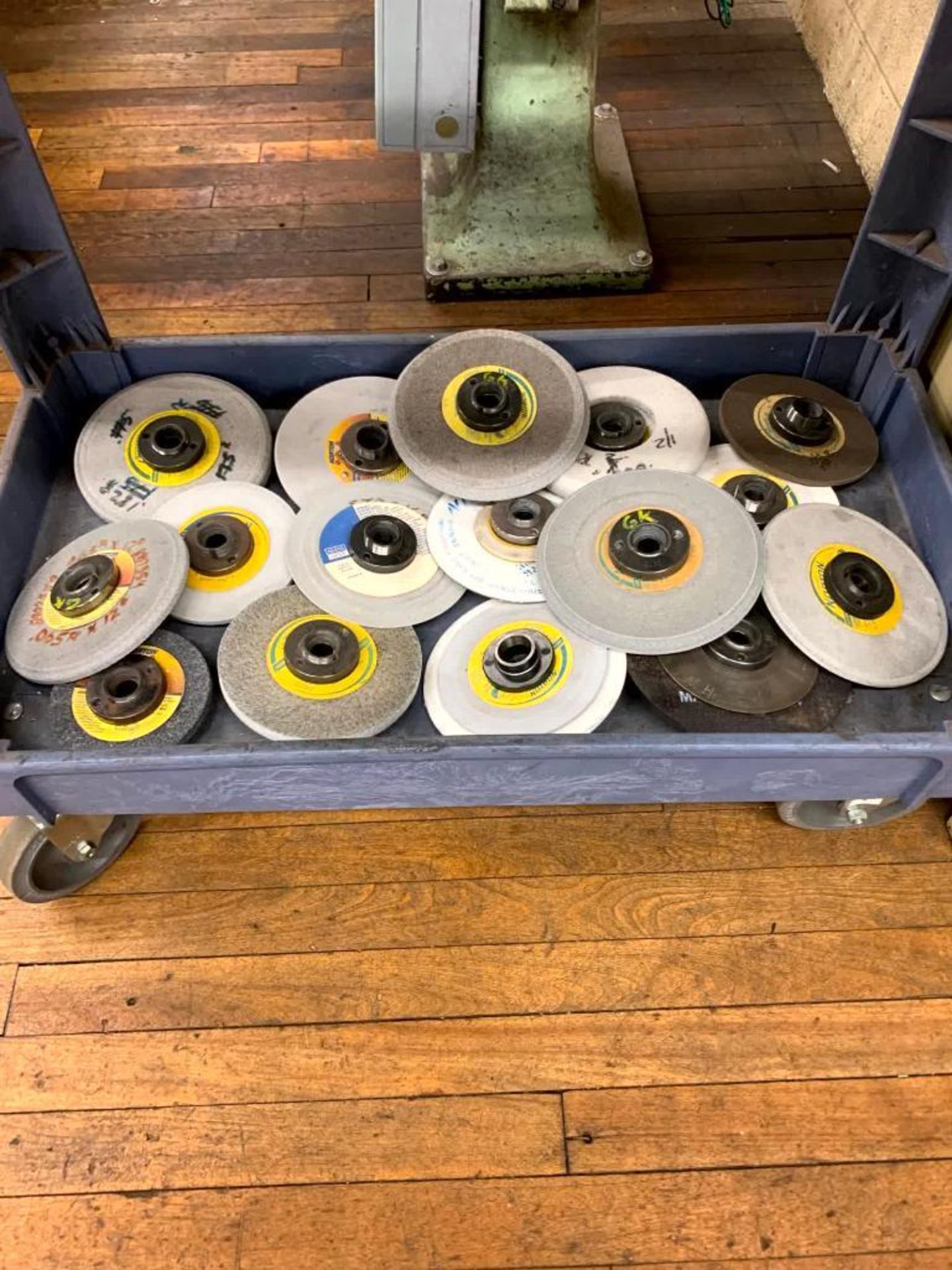 Cart & Cabinet w/ Assorted Grinding Wheels - Image 2 of 5